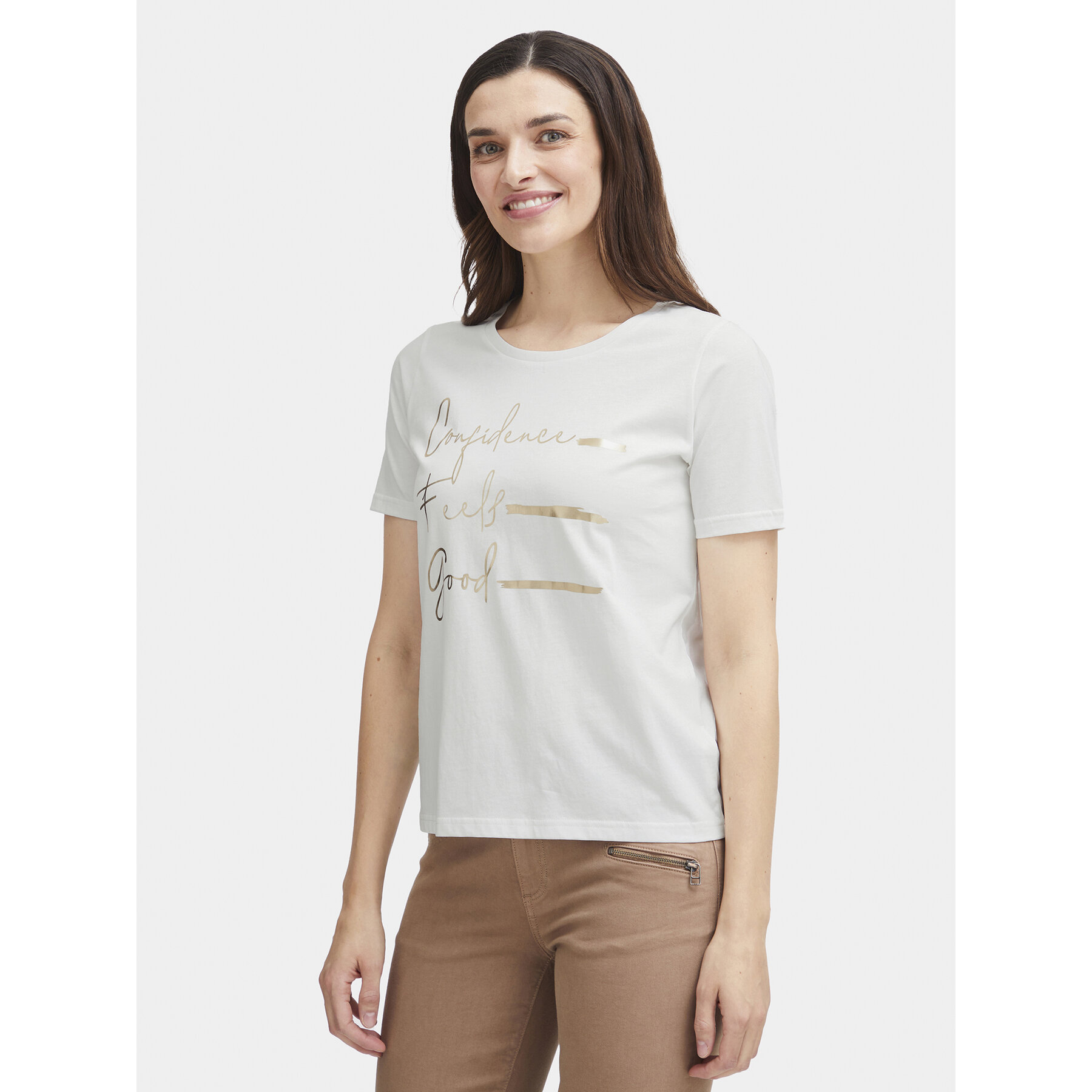 Fransa Fransa T-Shirt 20613424 Λευκό Regular Fit
