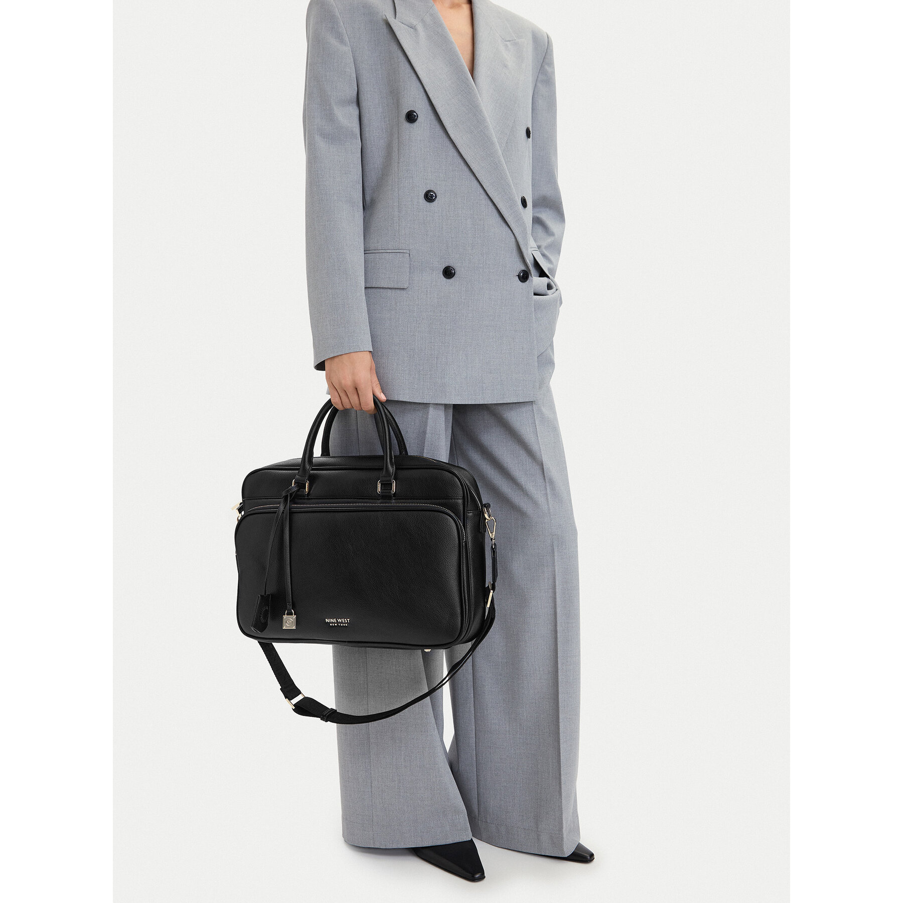 Geantă pentru laptop Nine West EO-LUXE SOCIETY-LA374-4792 Negru