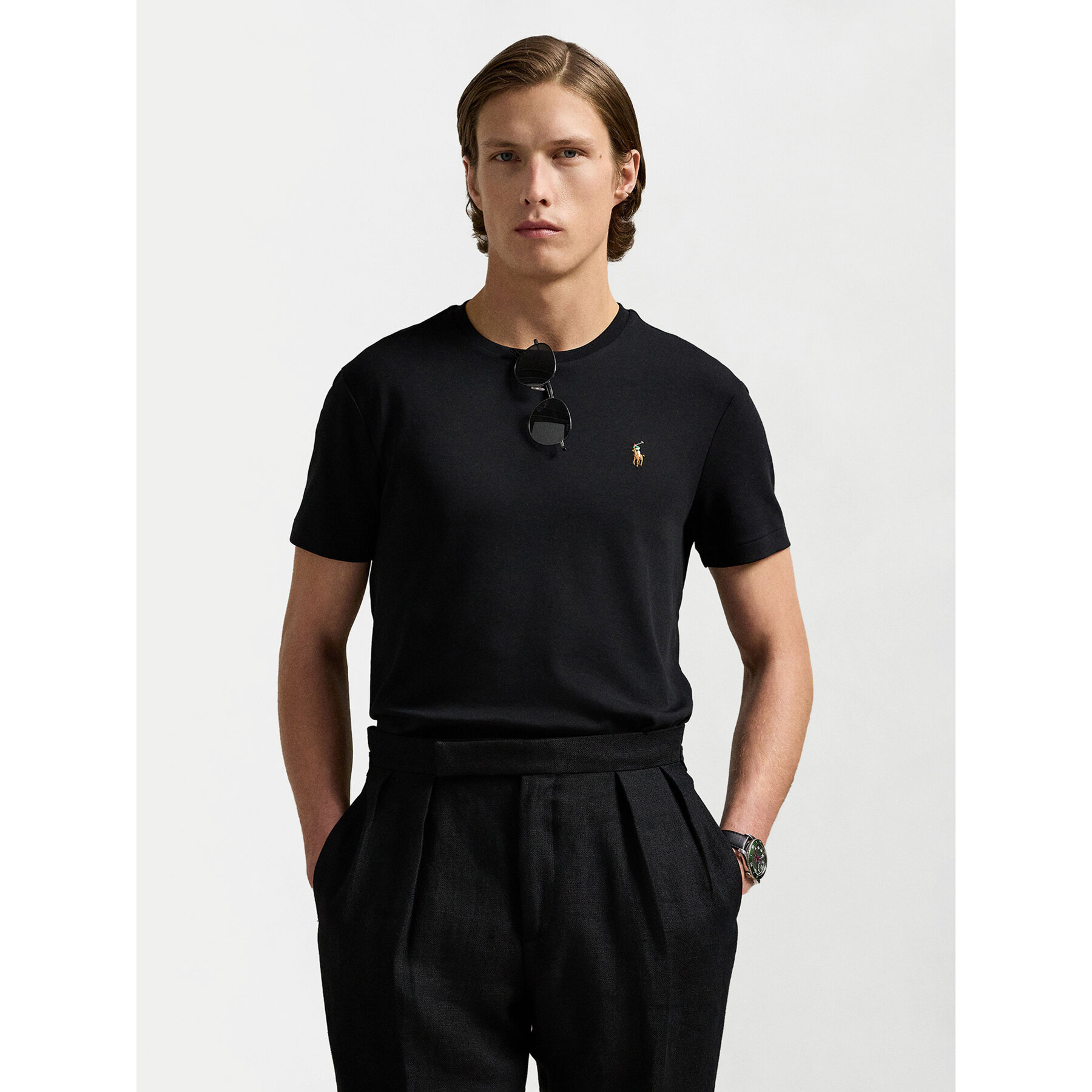 Polo Ralph Lauren T-Shirt 710740727 Μαύρο Slim Fit