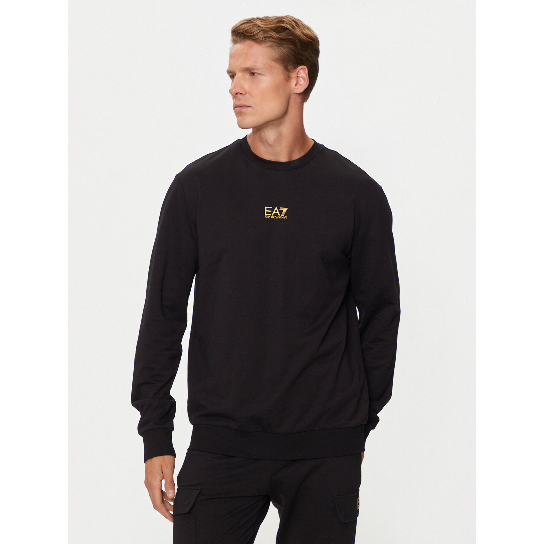 EA7 Emporio Armani Sweatshirt 8NPM30 Pjvrz 0208 Schwarz Regular Fit