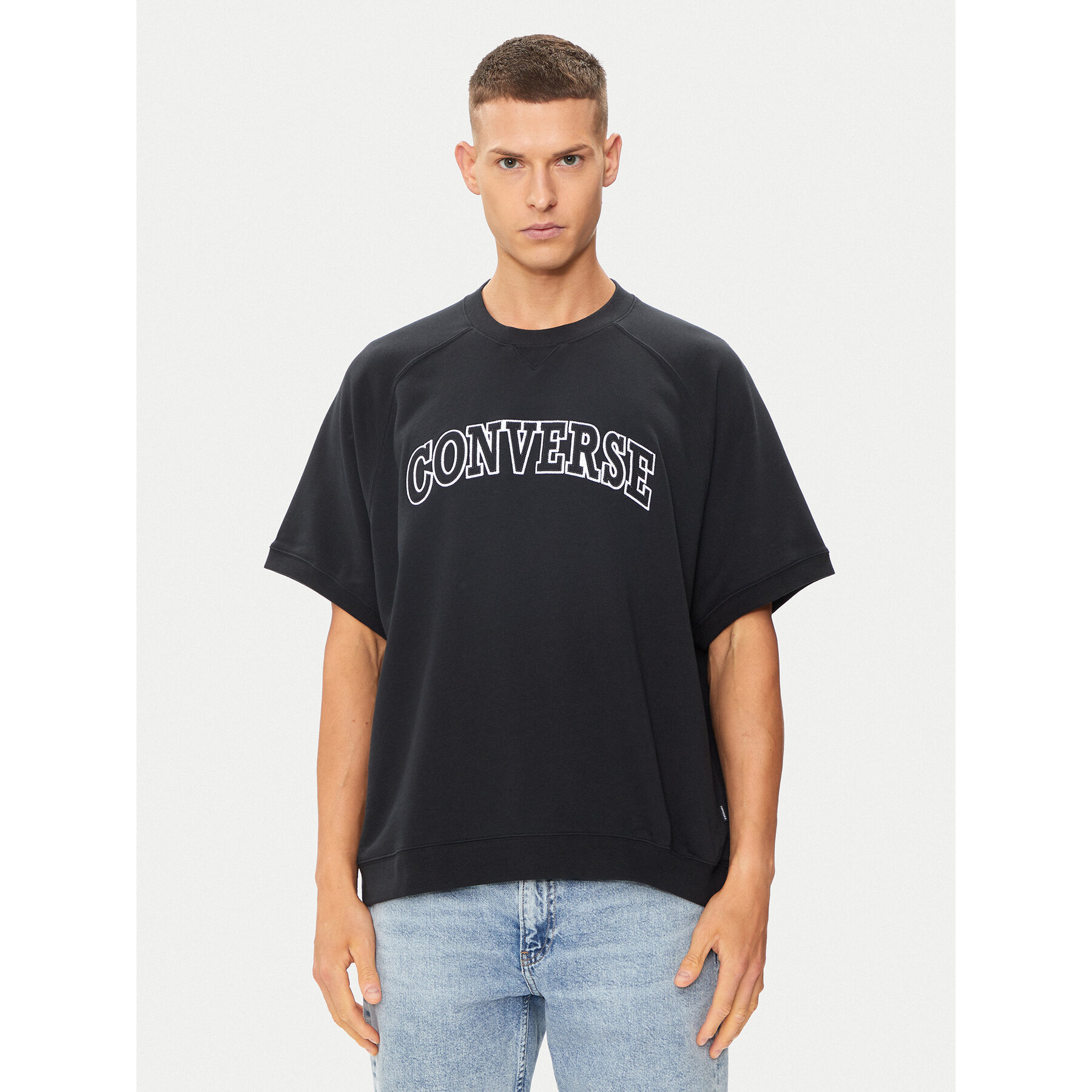 Converse Majica M Retro Chuck Ss Crew 10026428-A01 Črna Regular Fit