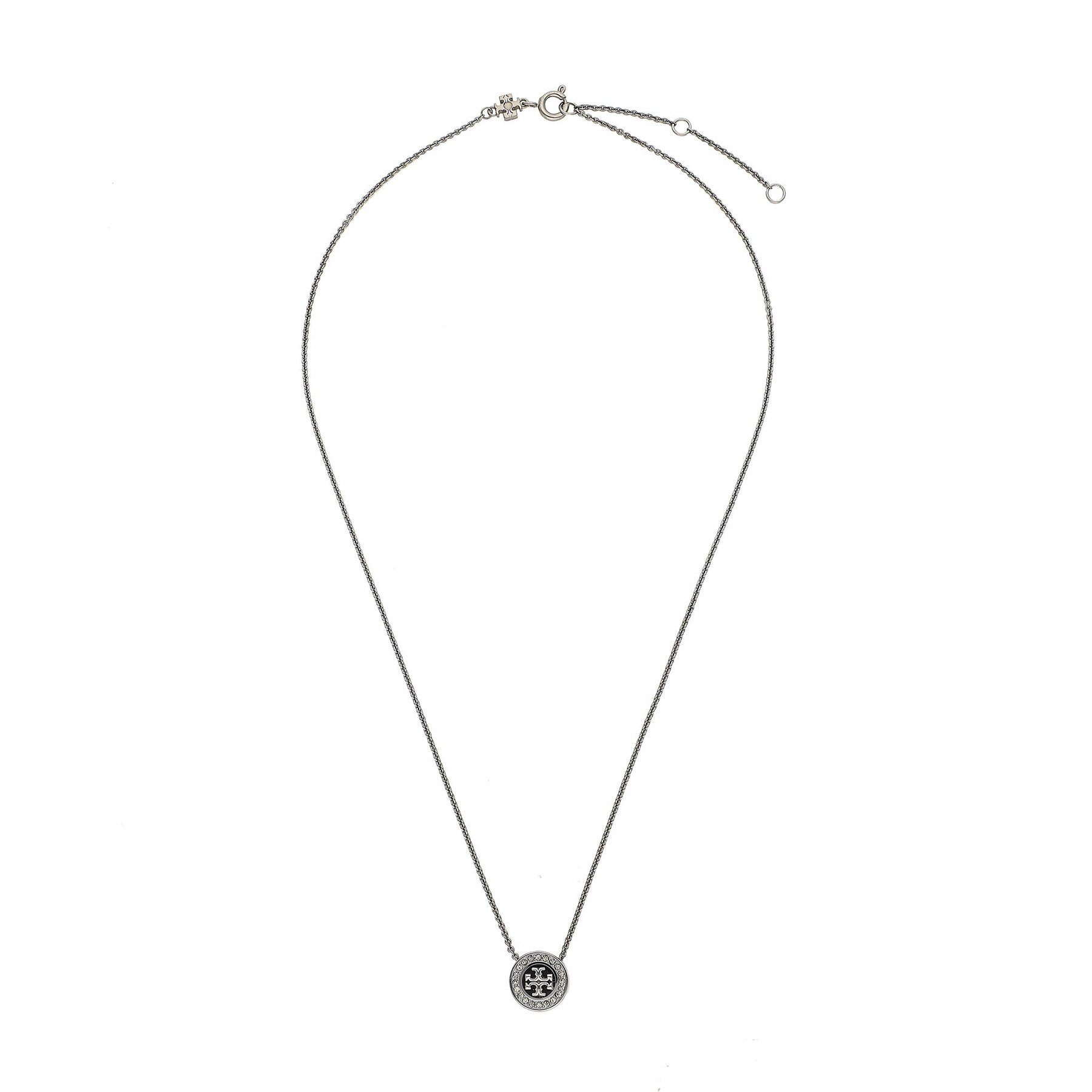  Nyaklánc Tory Burch Kira Enamel Pave Pendant Nackalce 143755 Fekete akciós termékkép 1