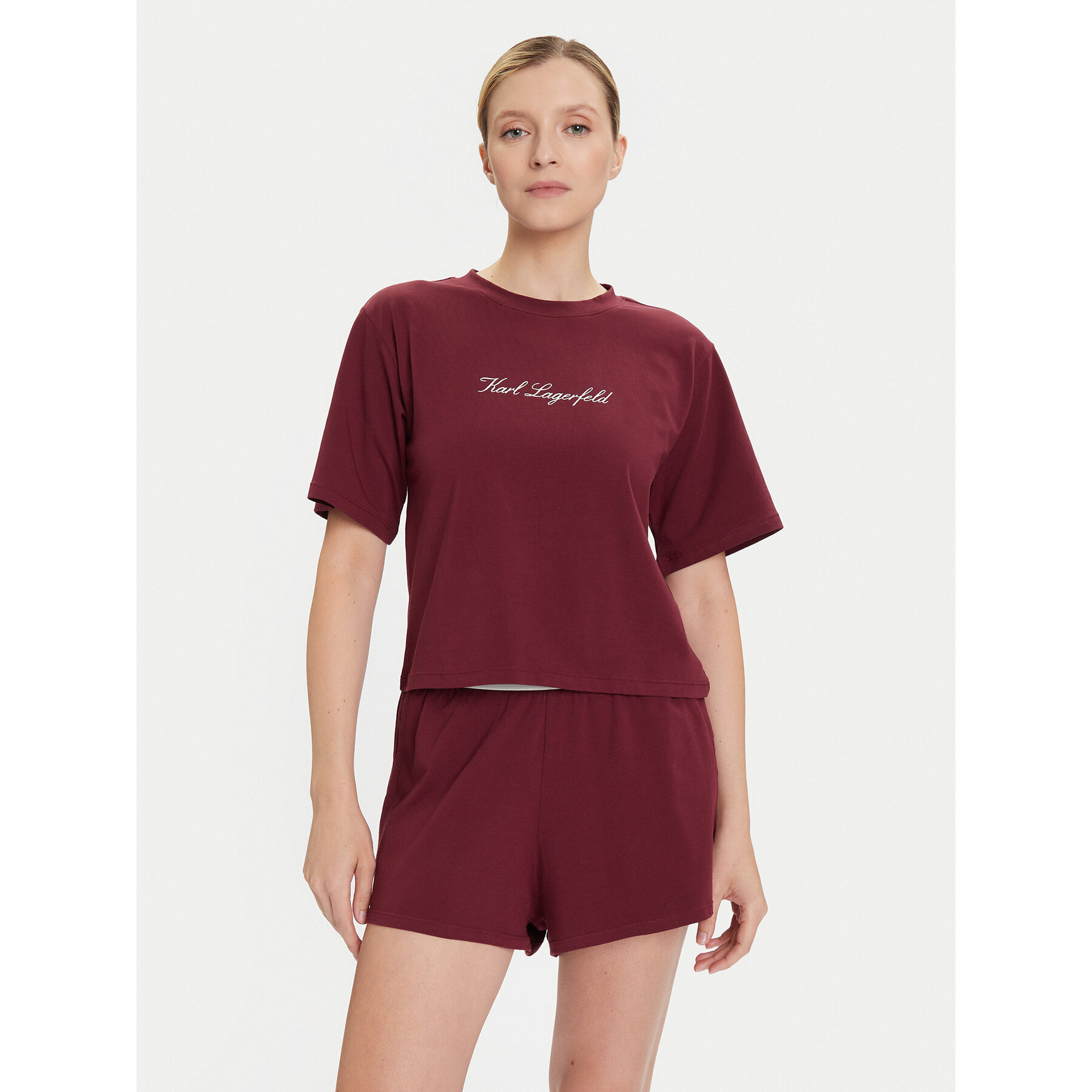 KARL LAGERFELD Pyjama A4W45012 Dunkelrot Regular Fit