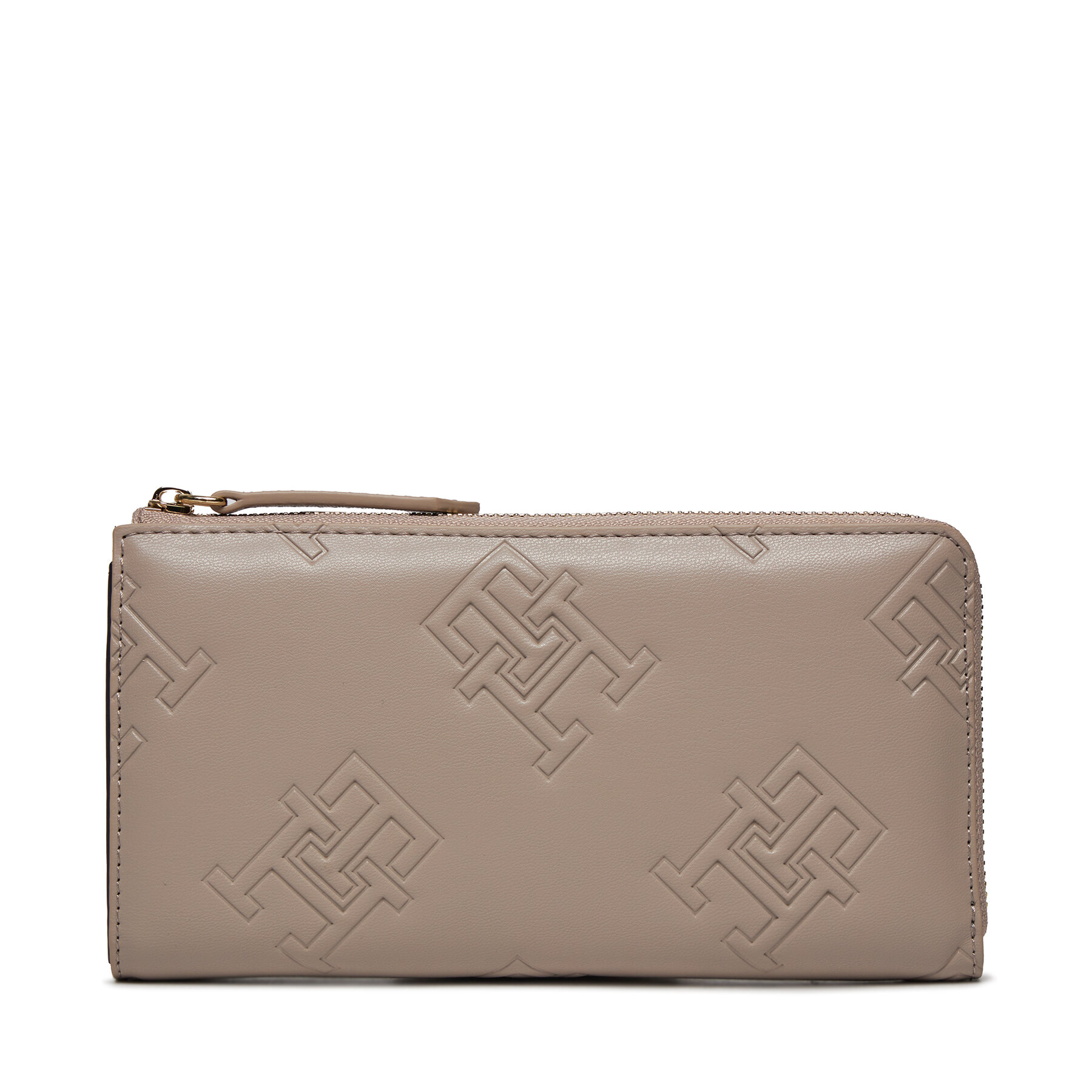 Veľká dámska peňaženka Tommy Hilfiger Th Refined Large Za Mono AW0AW15756 Sivá