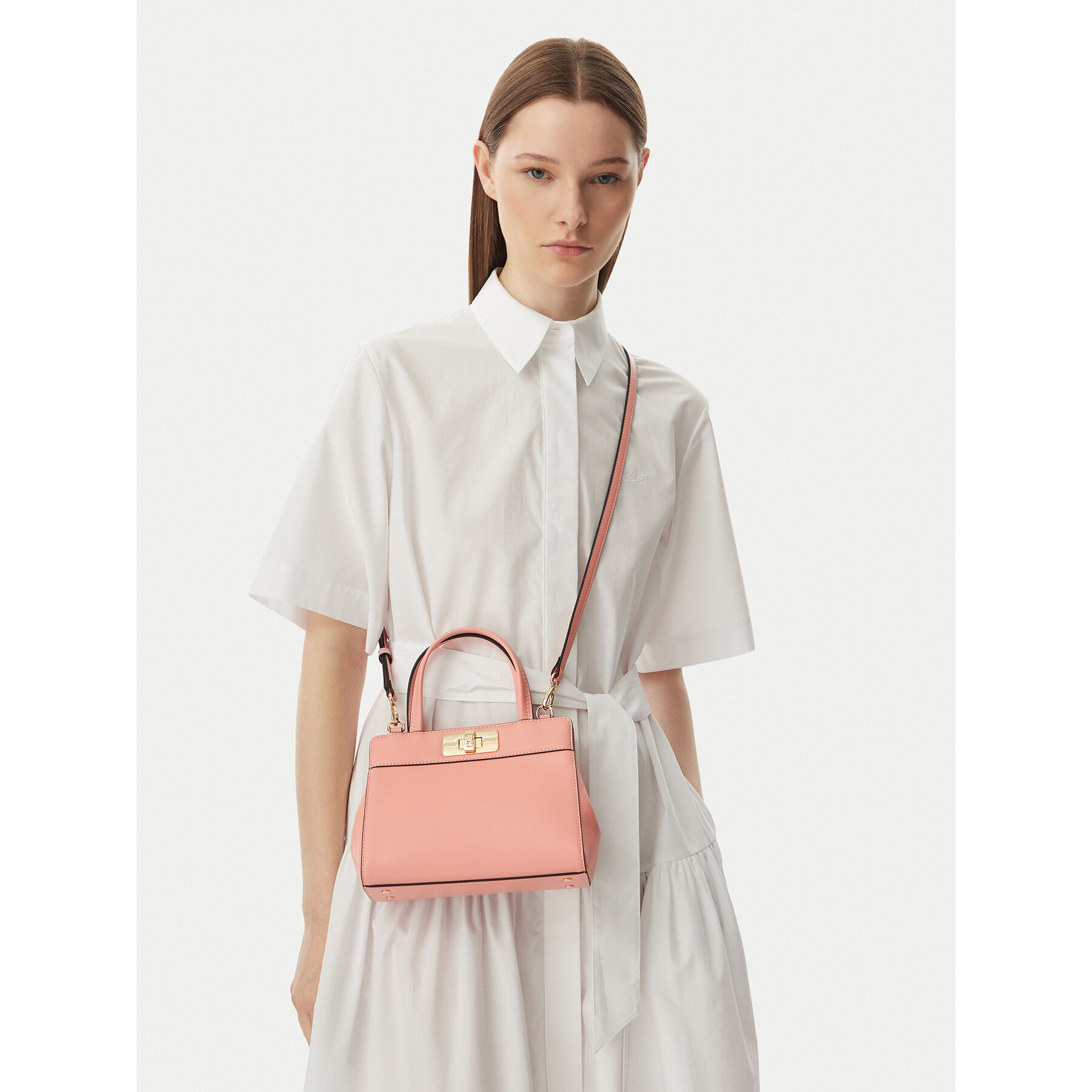 Ročna torba Tommy Hilfiger Th Modern Mini Satchel AW0AW18726 Svetlo rožnata