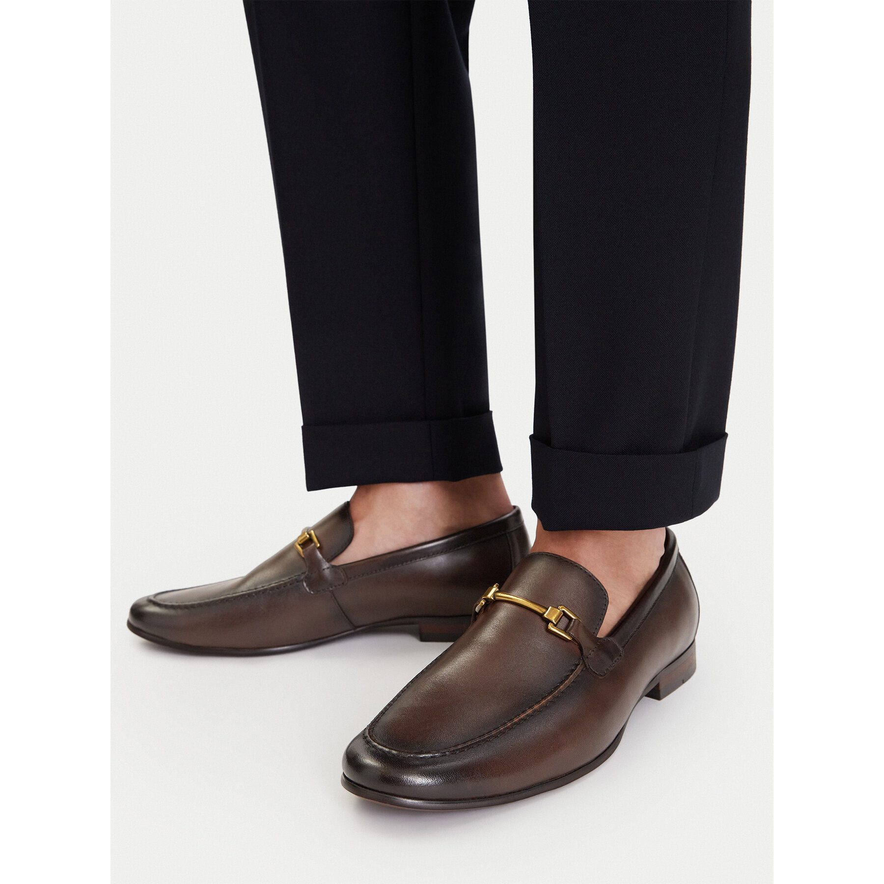 Loaferai GINO ROSSI EO-BENITO-01 126AM Tamsiai ruda