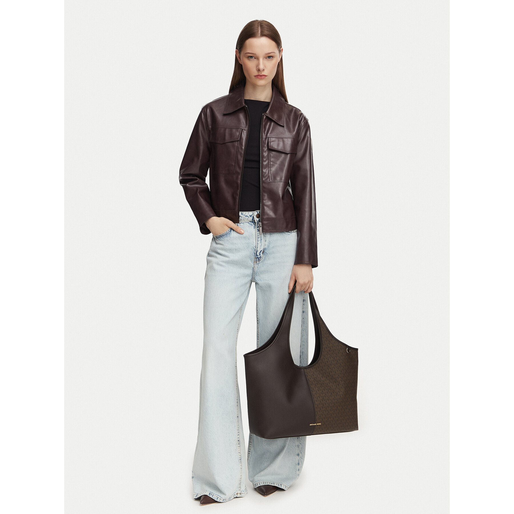 Geantă MICHAEL Michael Kors 30T6G51T9B Maro