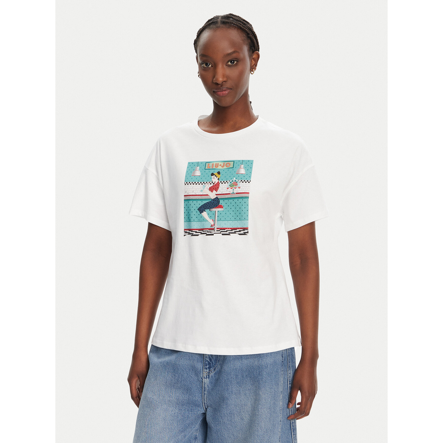 Liu Jo T-shirt WA5342 JS923 M9505 Bianco Regular Fit
