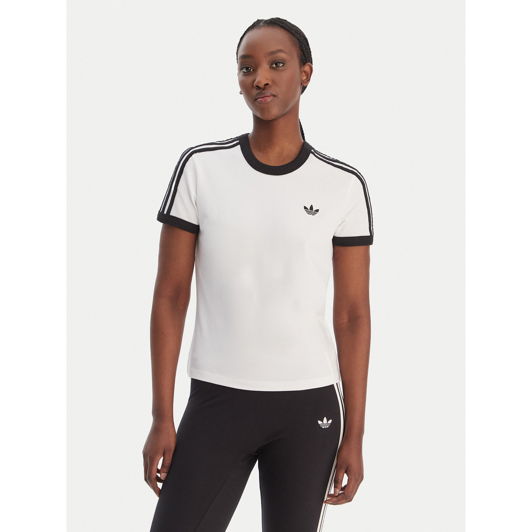 adidas T-shirt 3-Stripes KD3683 Bijela Slim Fit