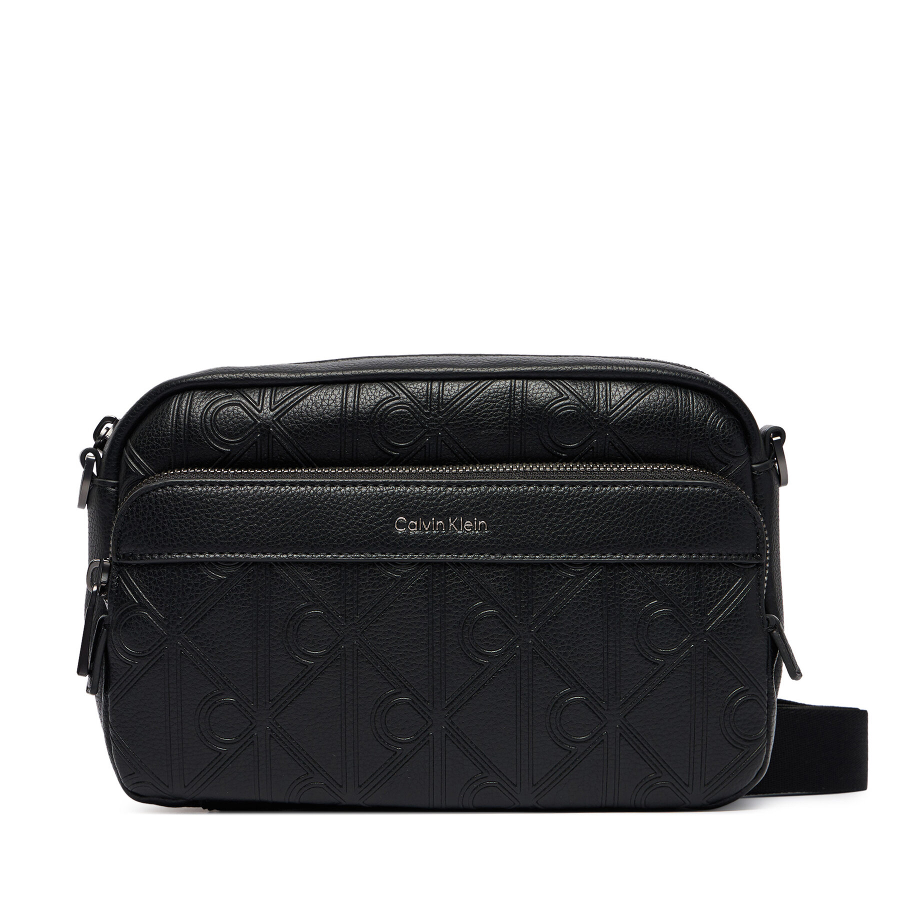 Τσαντάκι Calvin Klein Emblem Aop Deboss Camera Bag LV04D3563G Μαύρο