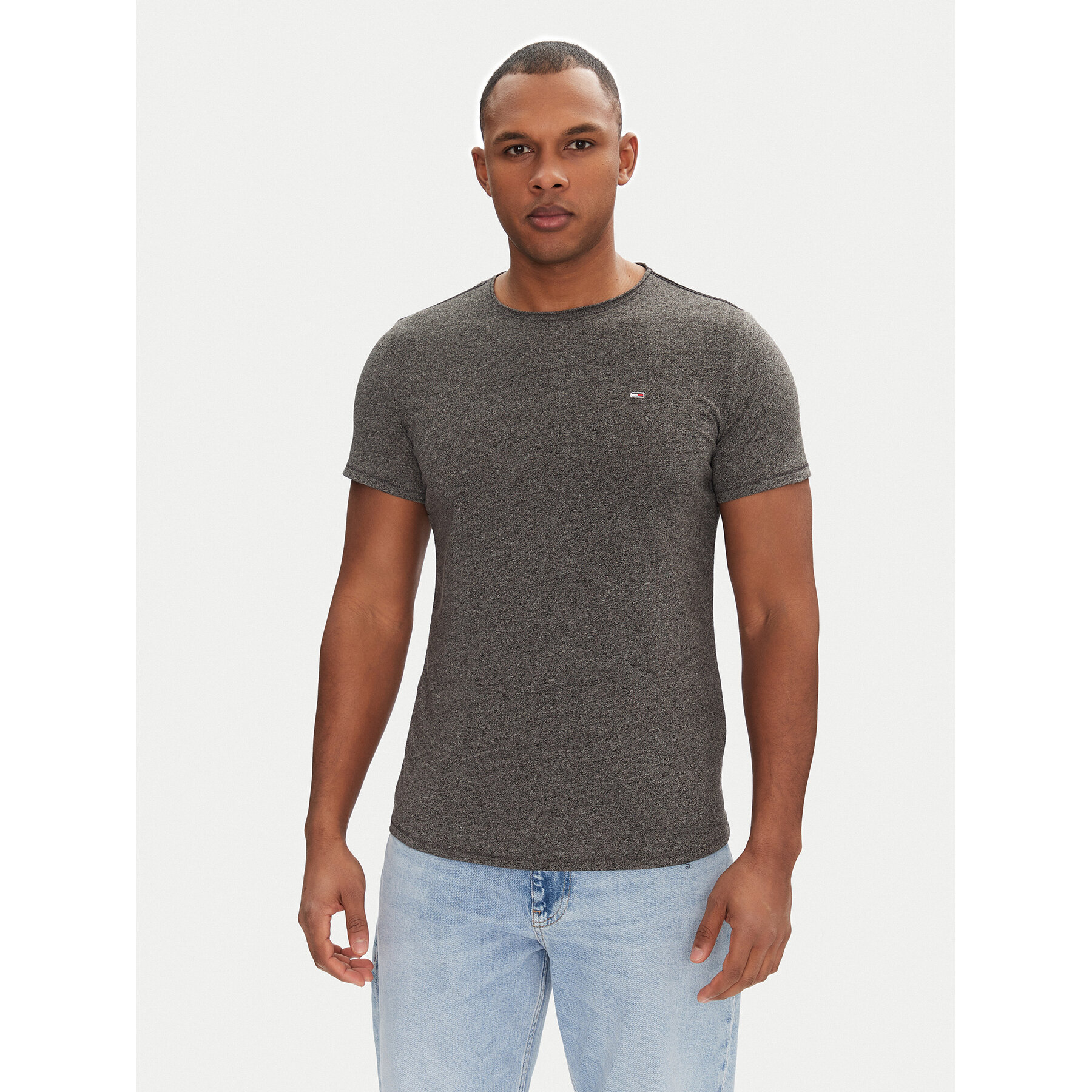 Tommy Jeans T-shirt Jaspe DM0DM09586 Grigio Slim Fit