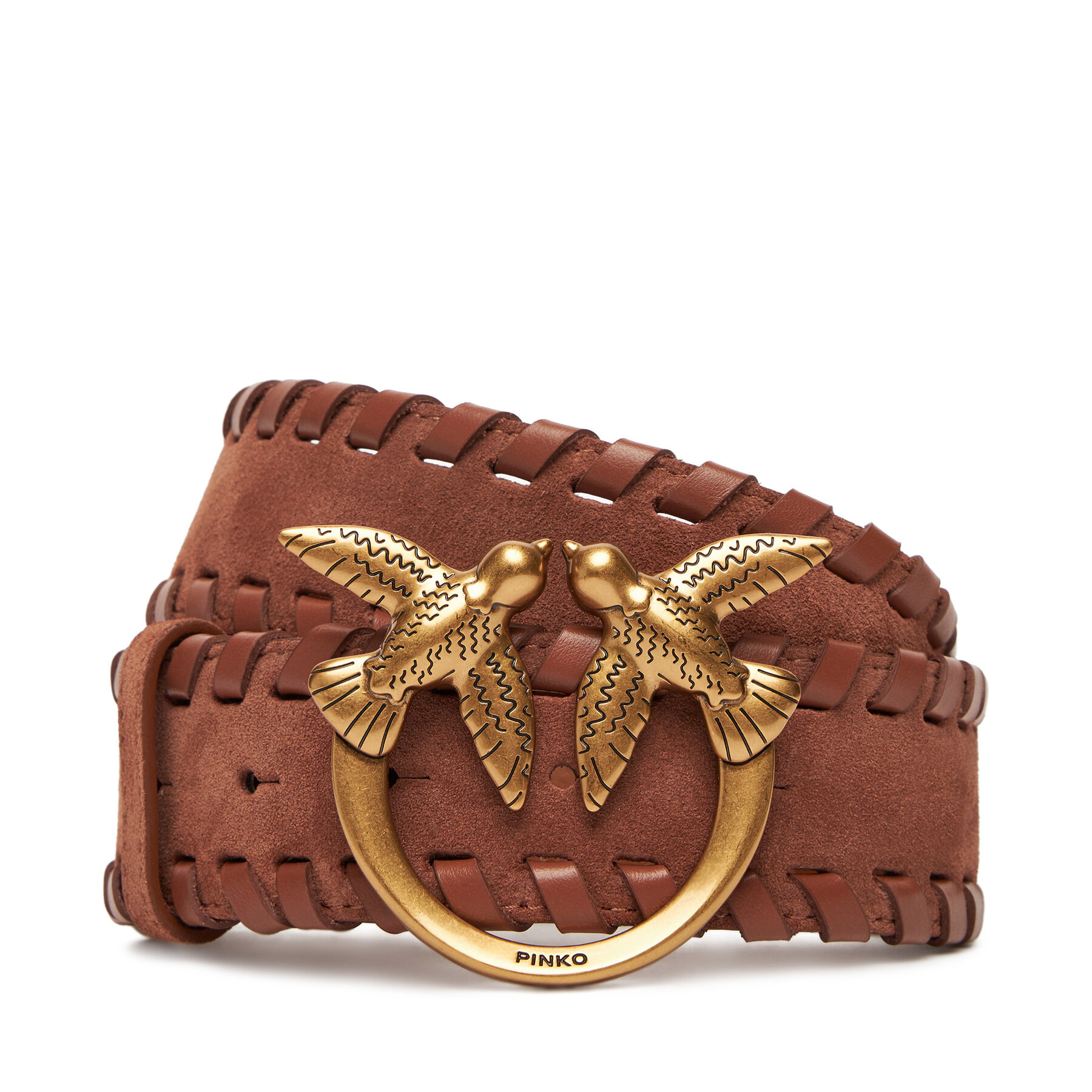 PINKO Női öv, Méret: S, Barna, Love Berry Weaving Belt H4 20252 PLT01 105461.A2QG