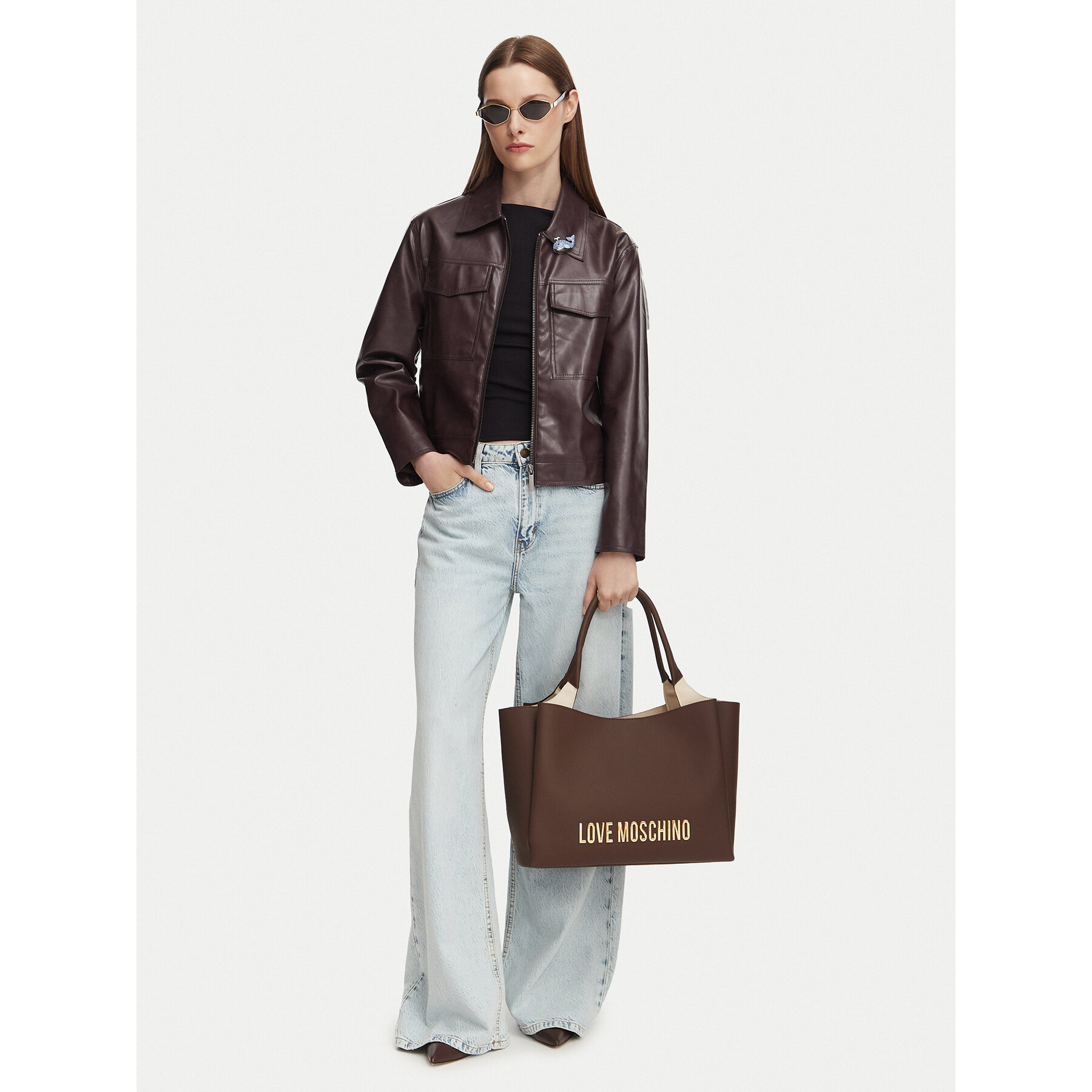 Torbica LOVE MOSCHINO JC4107PP1PKD0300 Smeđa