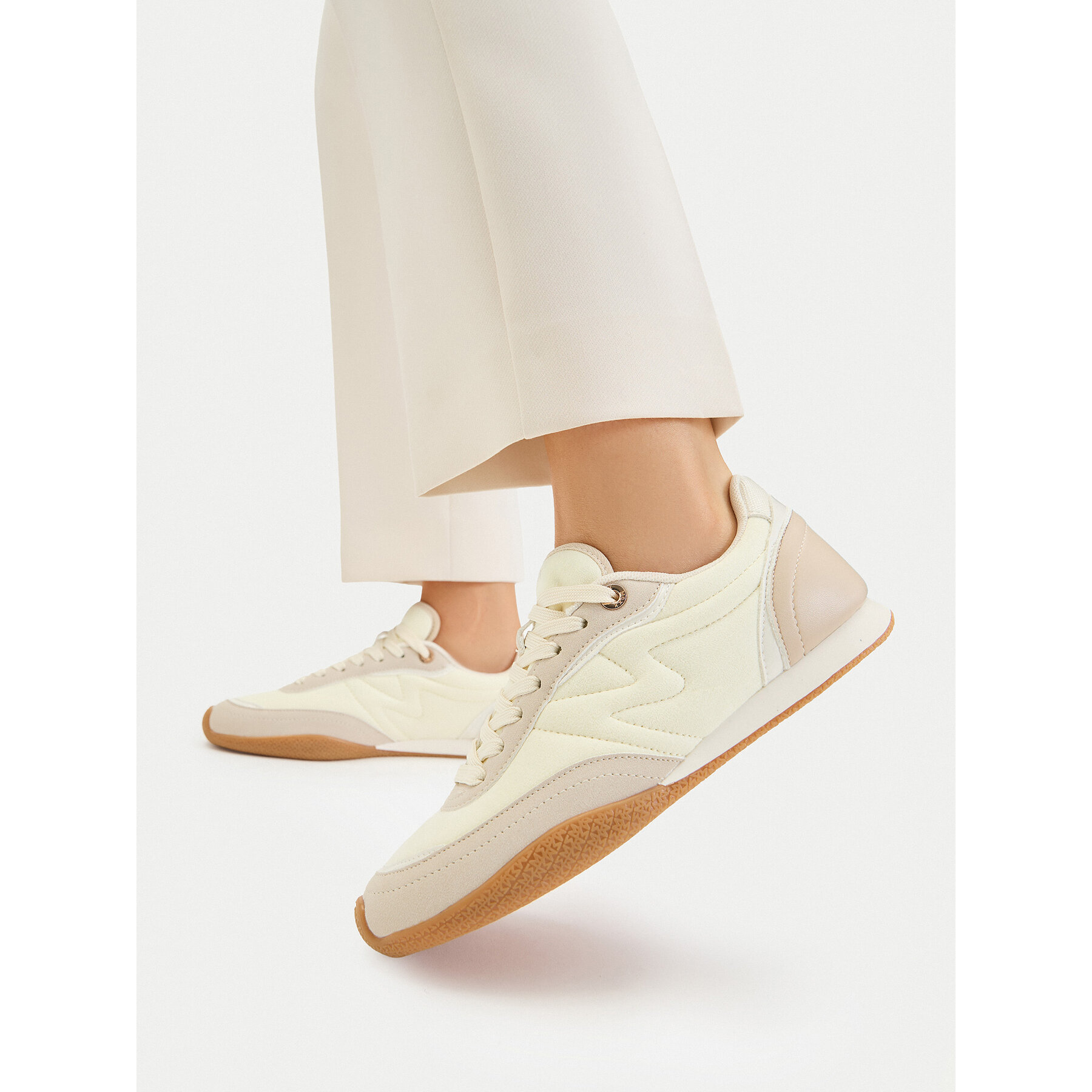 Sneakersy MEXX EO-MI001011261W Écru