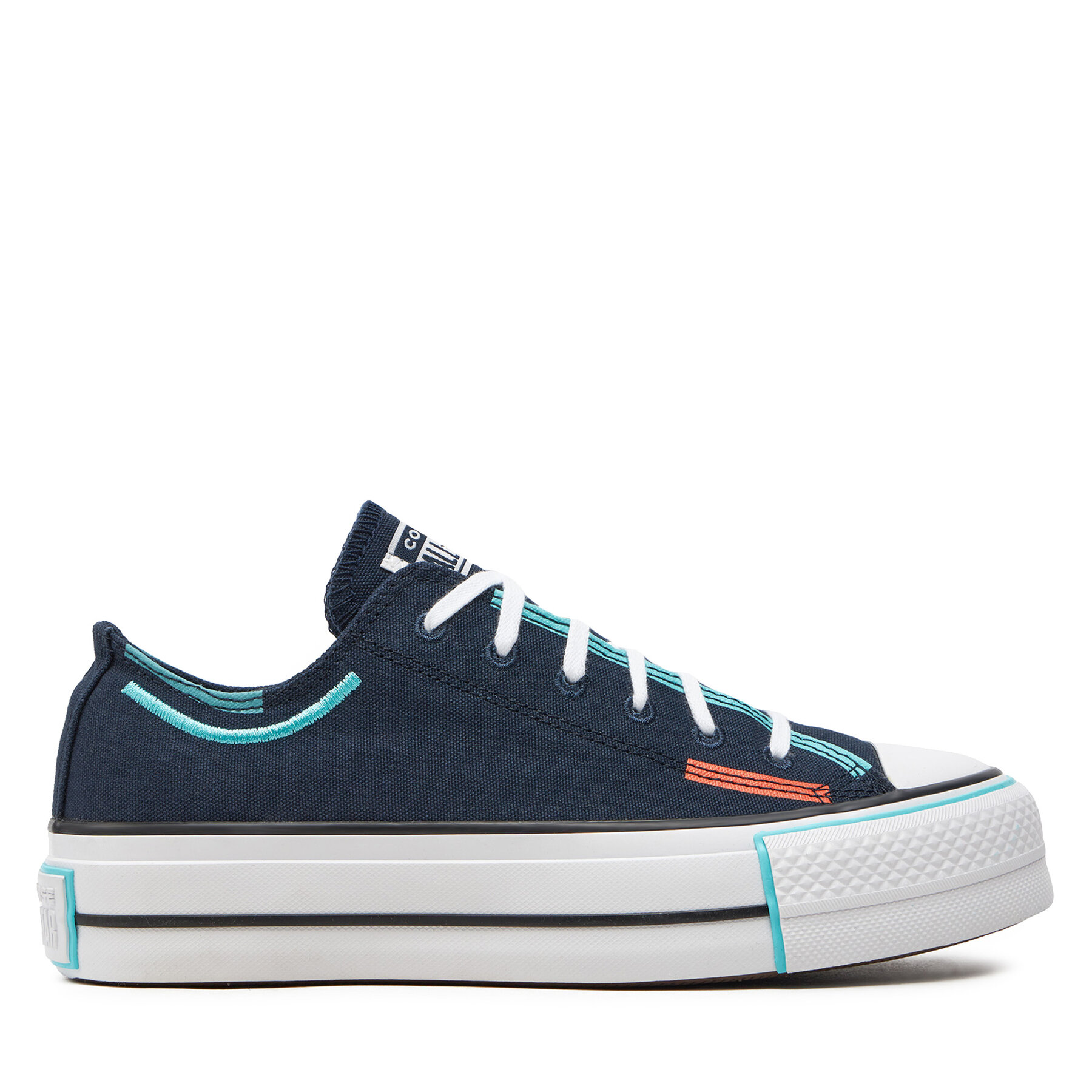 Tornacipő Converse Chuck Taylor All Star Lift Platform Color Pop Ox A07597C Fekete