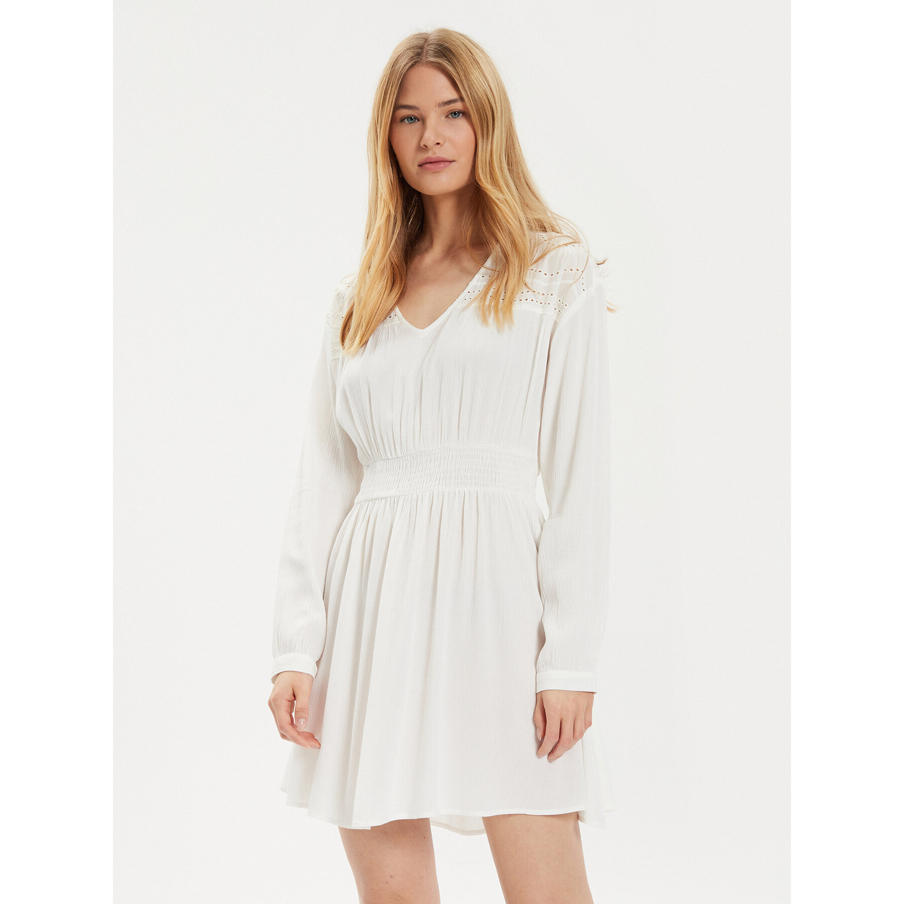 Vila Sommerkleid Mesa 14092006 Écru Loose Fit