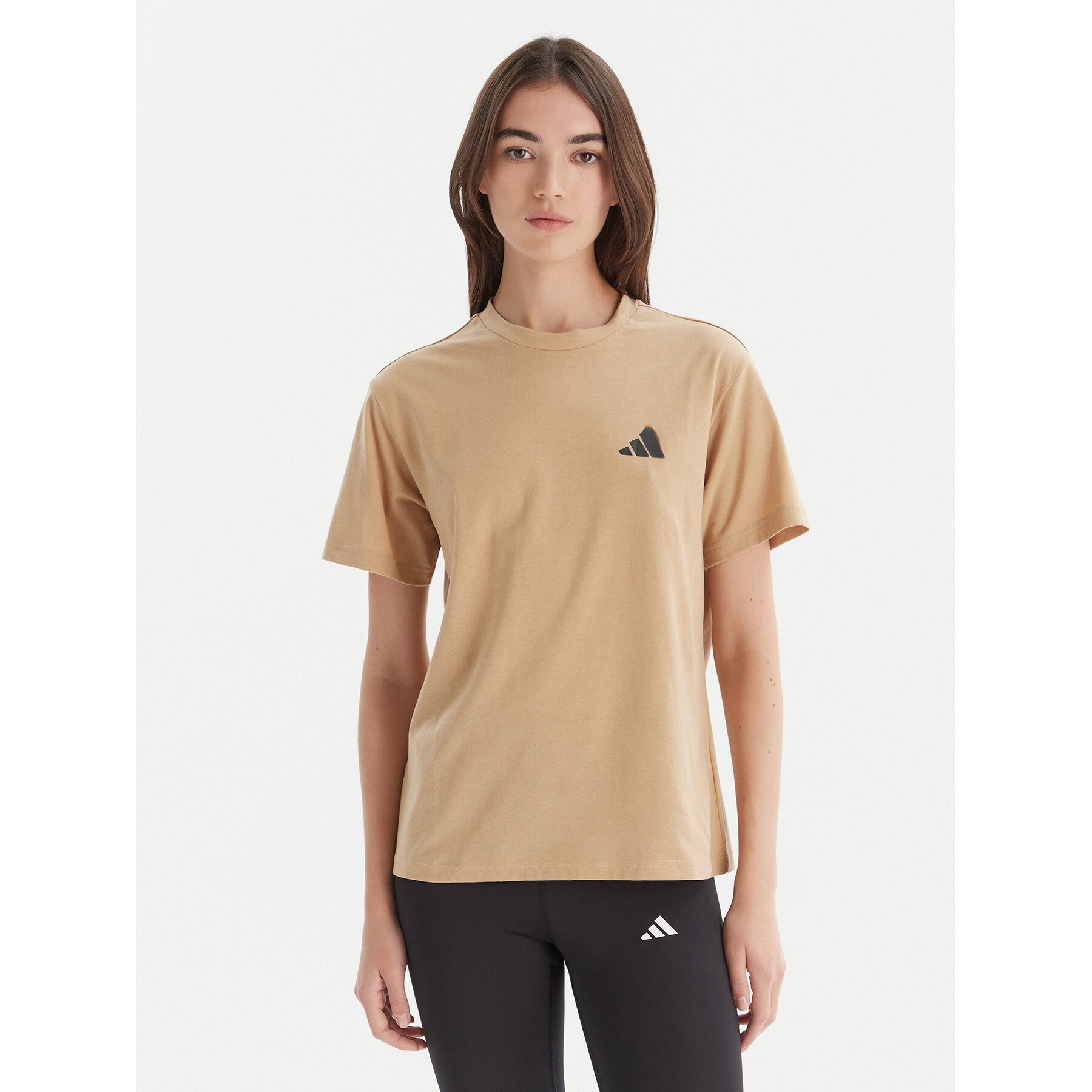 adidas Majica City Tech Summer Graphic JV8600 Bež Regular Fit