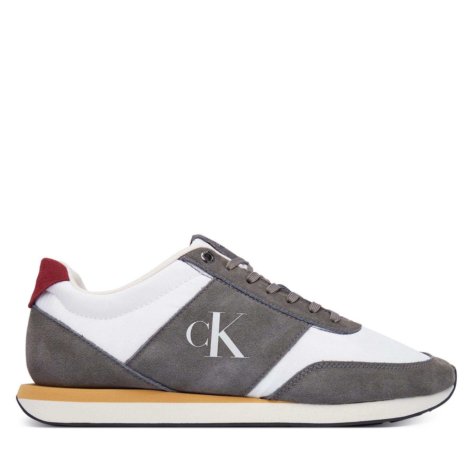 Sneakersy Calvin Klein Retro Runner Band Lth-Su HM0HM02212 Sivá