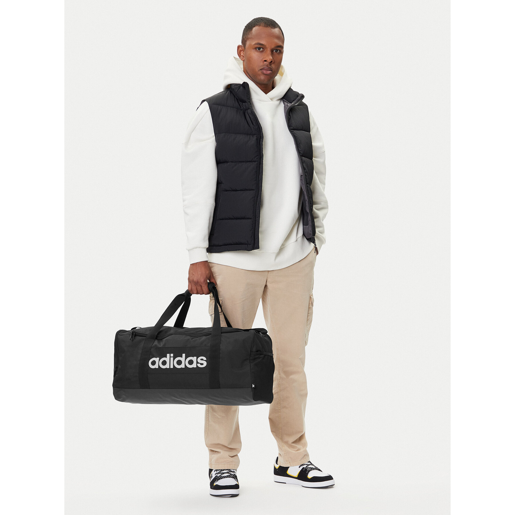 Torba adidas Linear Duffel Medium JD9555 Crna