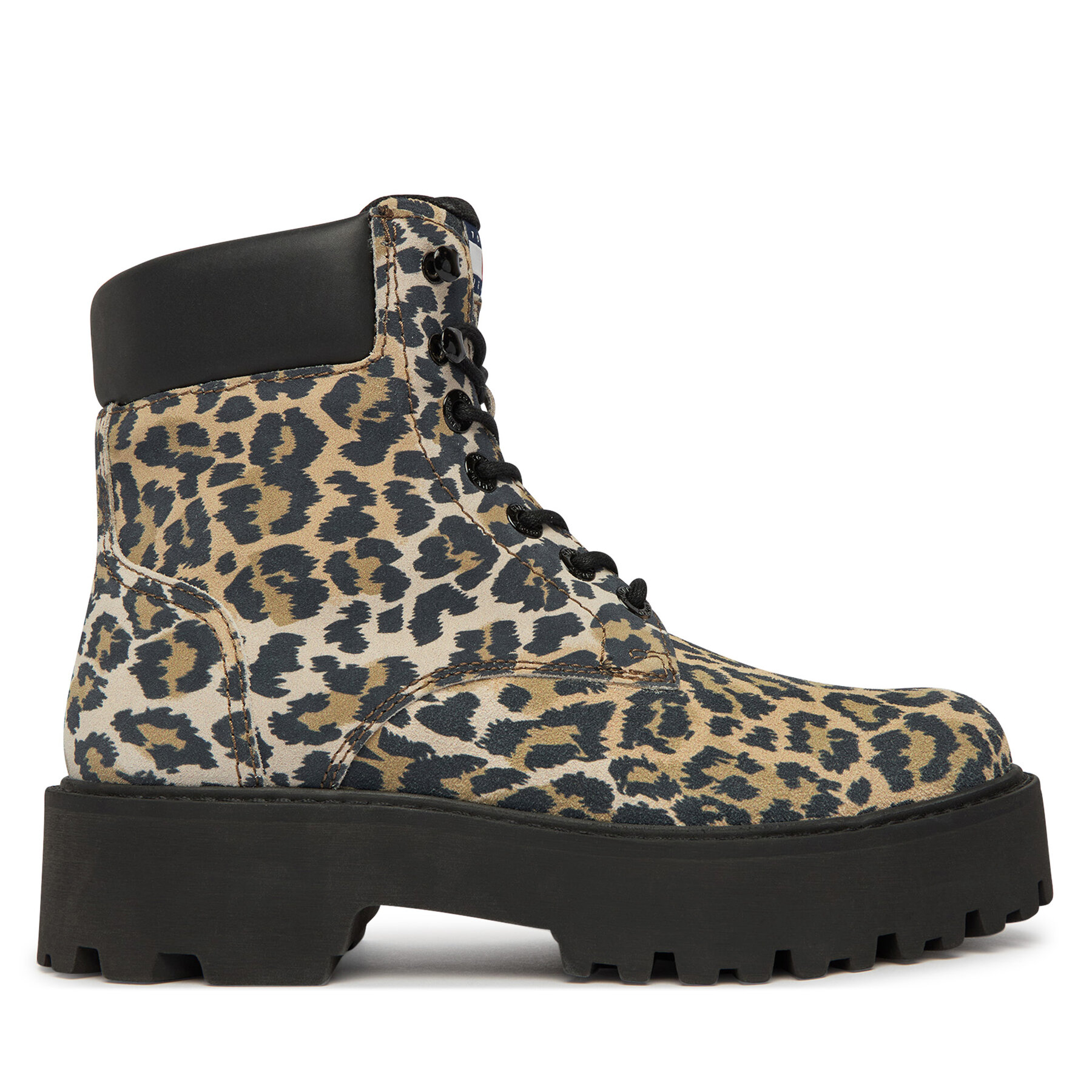 Зимни обувки Tommy Jeans Tjw Platform Cheetah Boots EN0EN03140 Кафяв