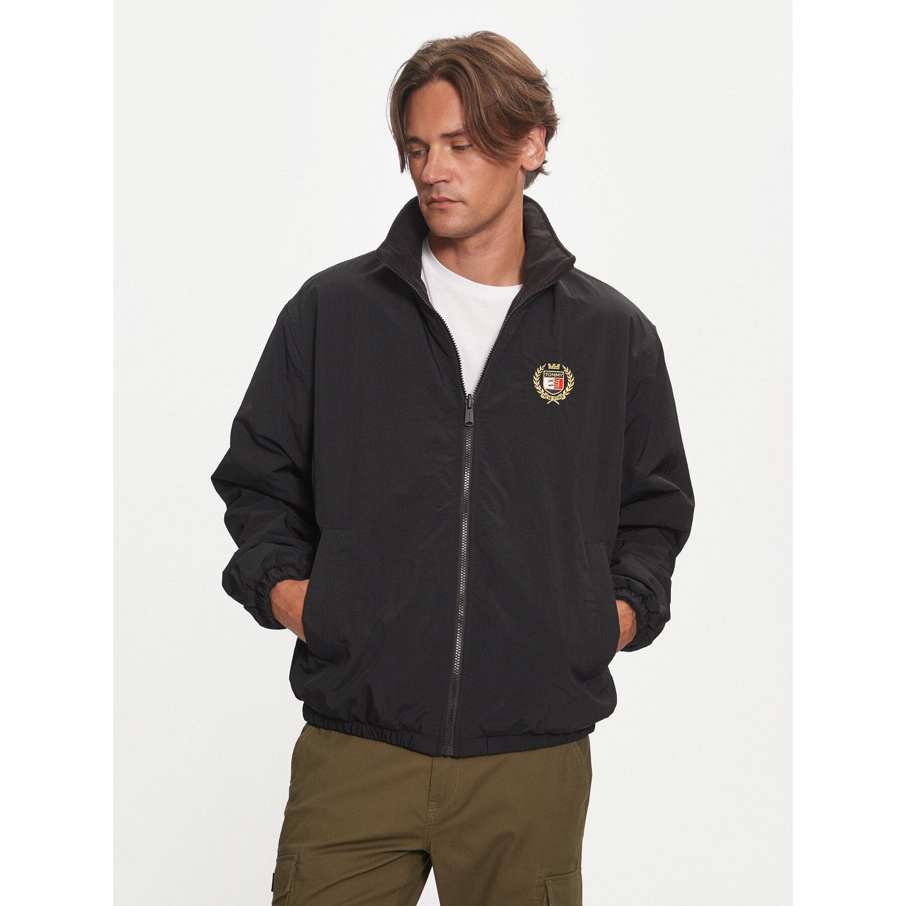 Tommy Jeans Übergangsjacke DM0DM19643 Schwarz Regular Fit