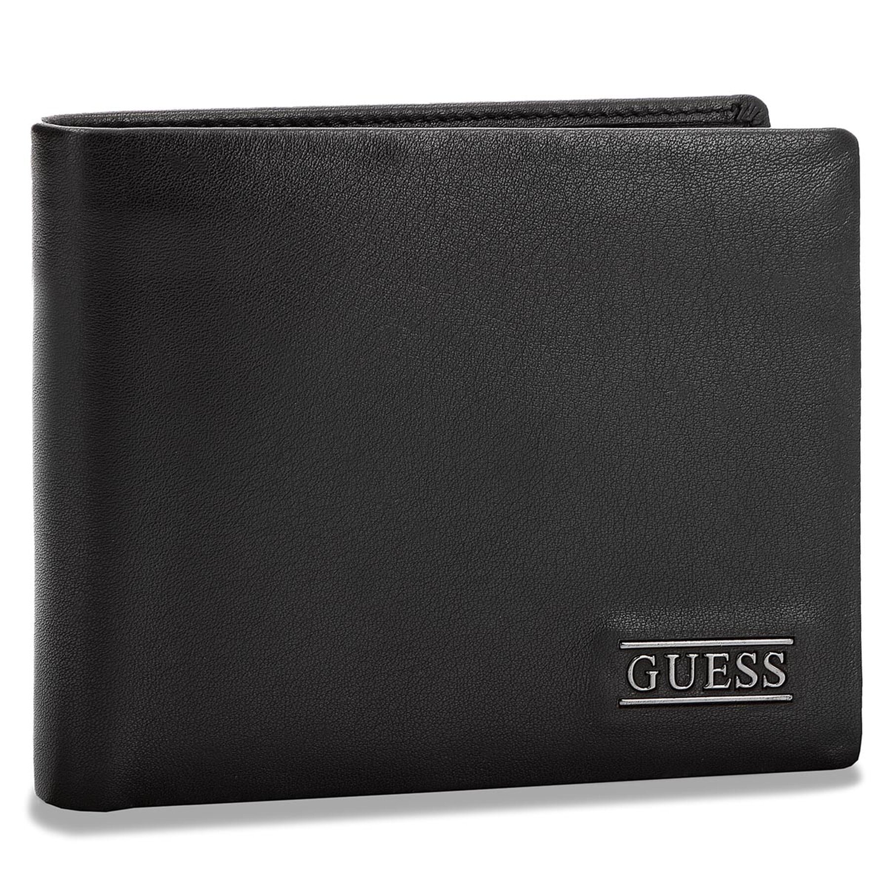 Portafoglio Guess New Boston Billfold W/Coin Pkt SM2509 LEA20 Nero