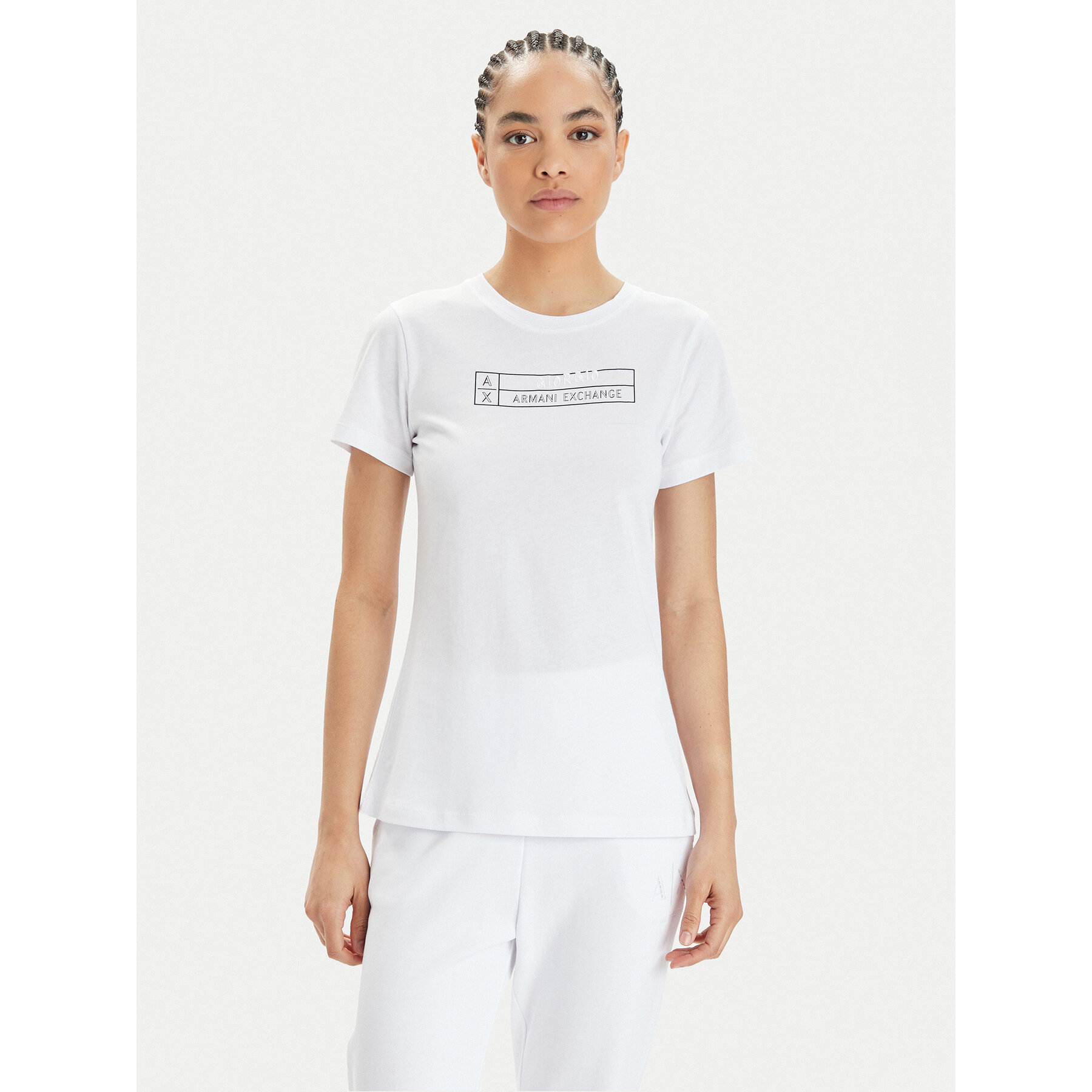 Armani Exchange T-Shirt 3DYT01 YJ3RZ 1000 Λευκό Regular Fit