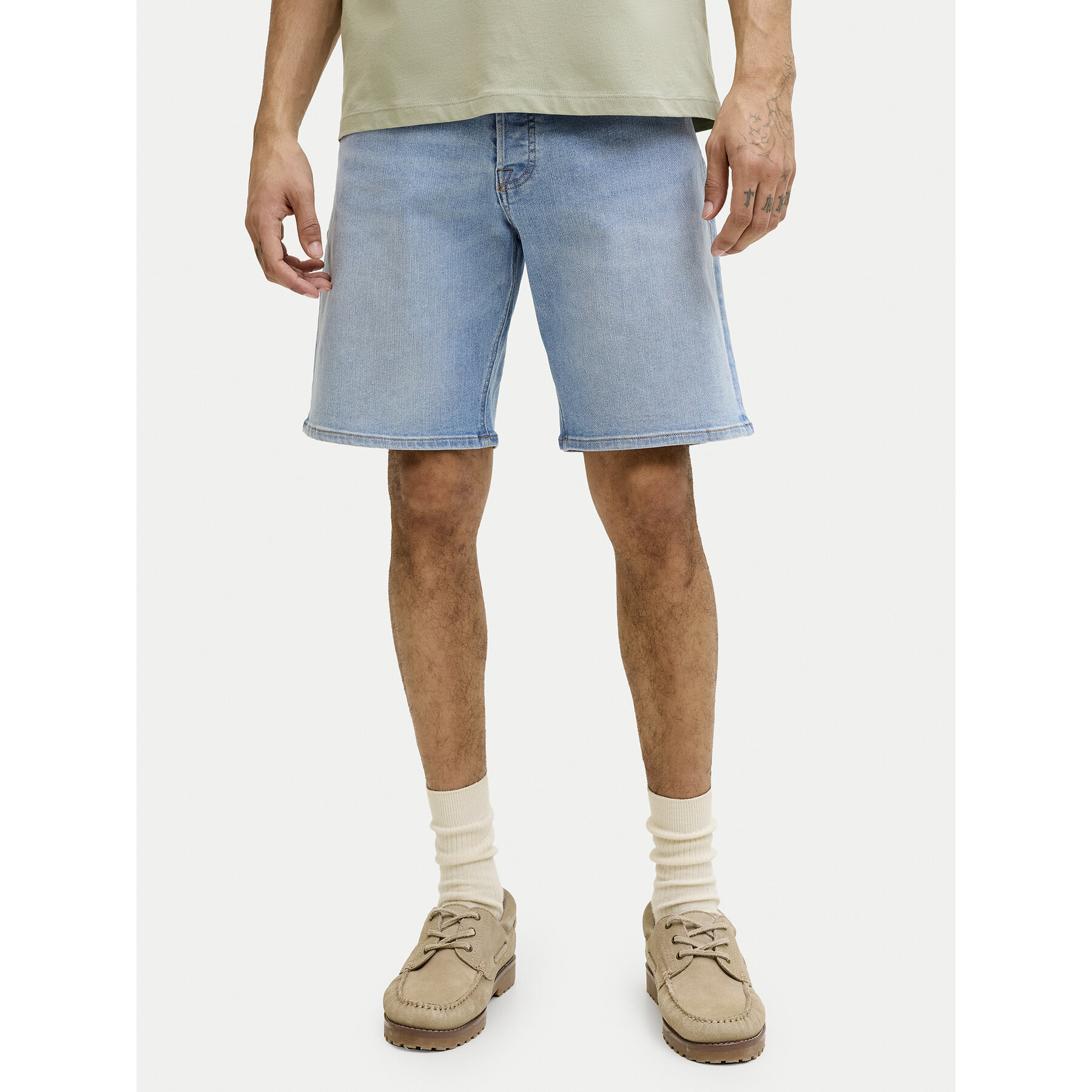 Jack & Jones Jeansshorts Rick Original 12290839 Blau Regular Fit