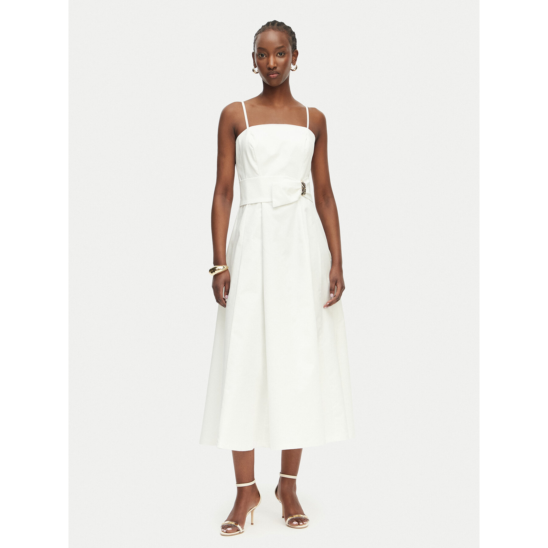 Rinascimento Coctailkleid CFC0128860003 Weiß Regular Fit