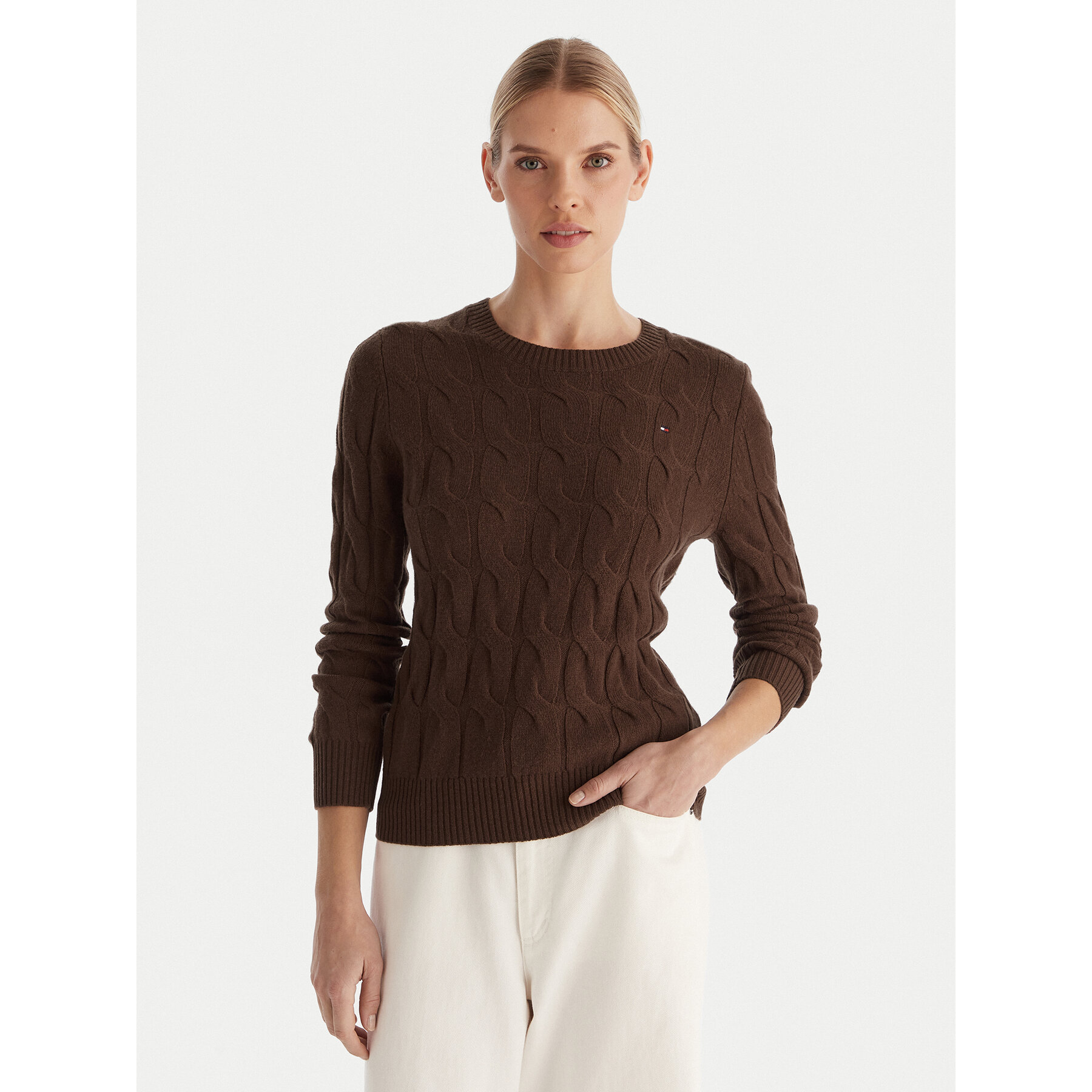 Tommy Hilfiger Pullover WW0WW43586 Braun Regular Fit