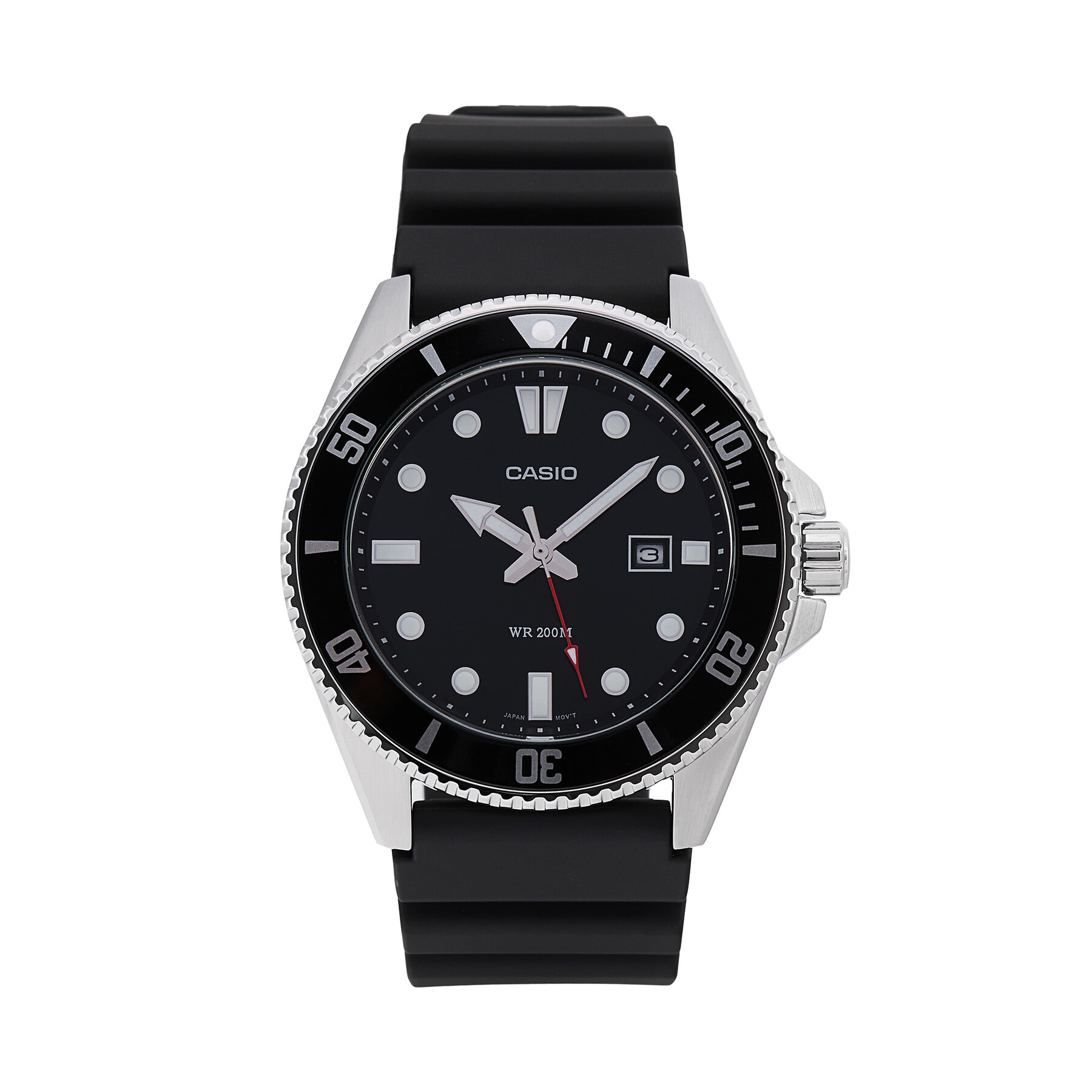 Casio Ρολόι Casio Duro Diver MDV-107-1A1VEF Μαύρο