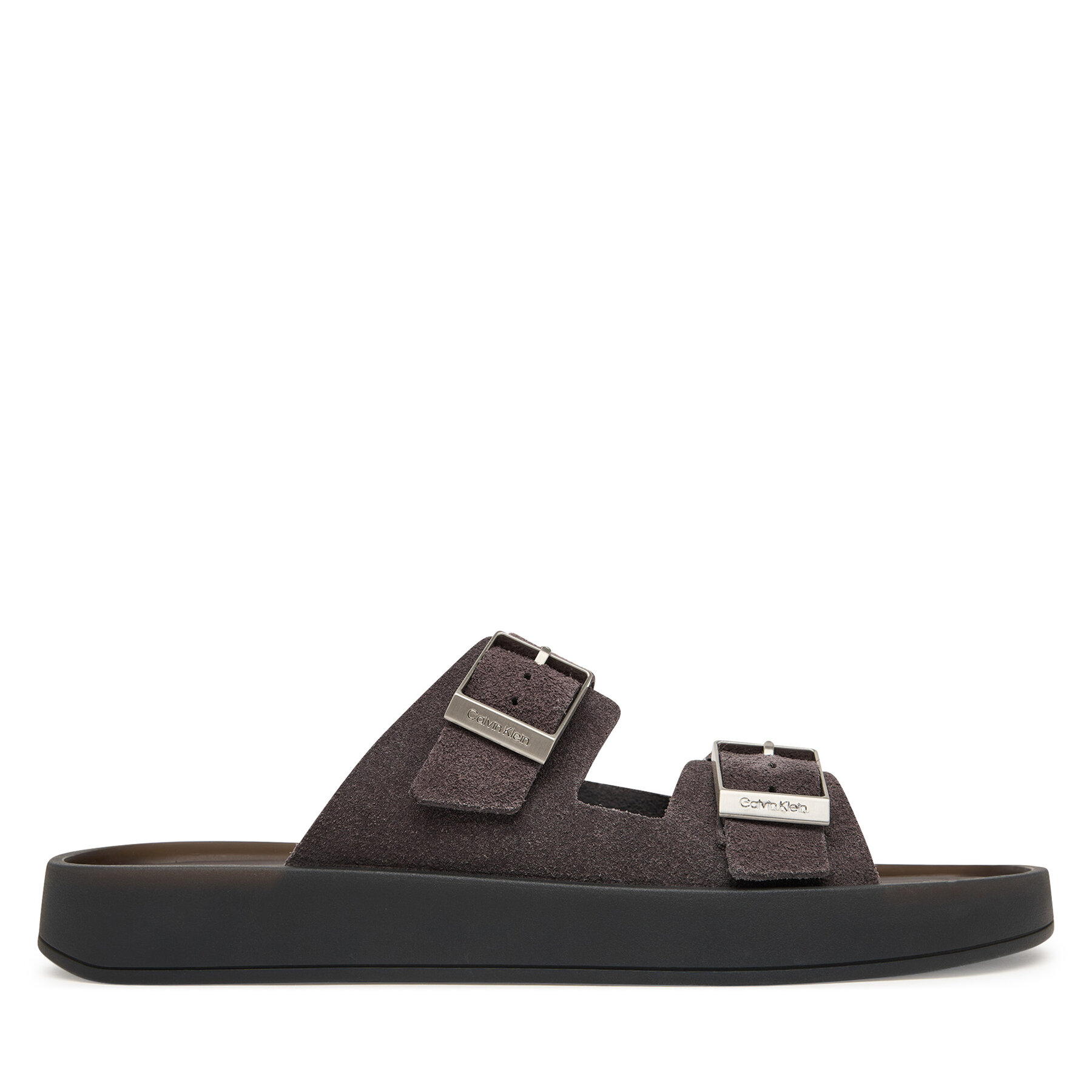 Natikači Calvin Klein Ergon Double Bar Sandal Su HM0HM02094 Rjava