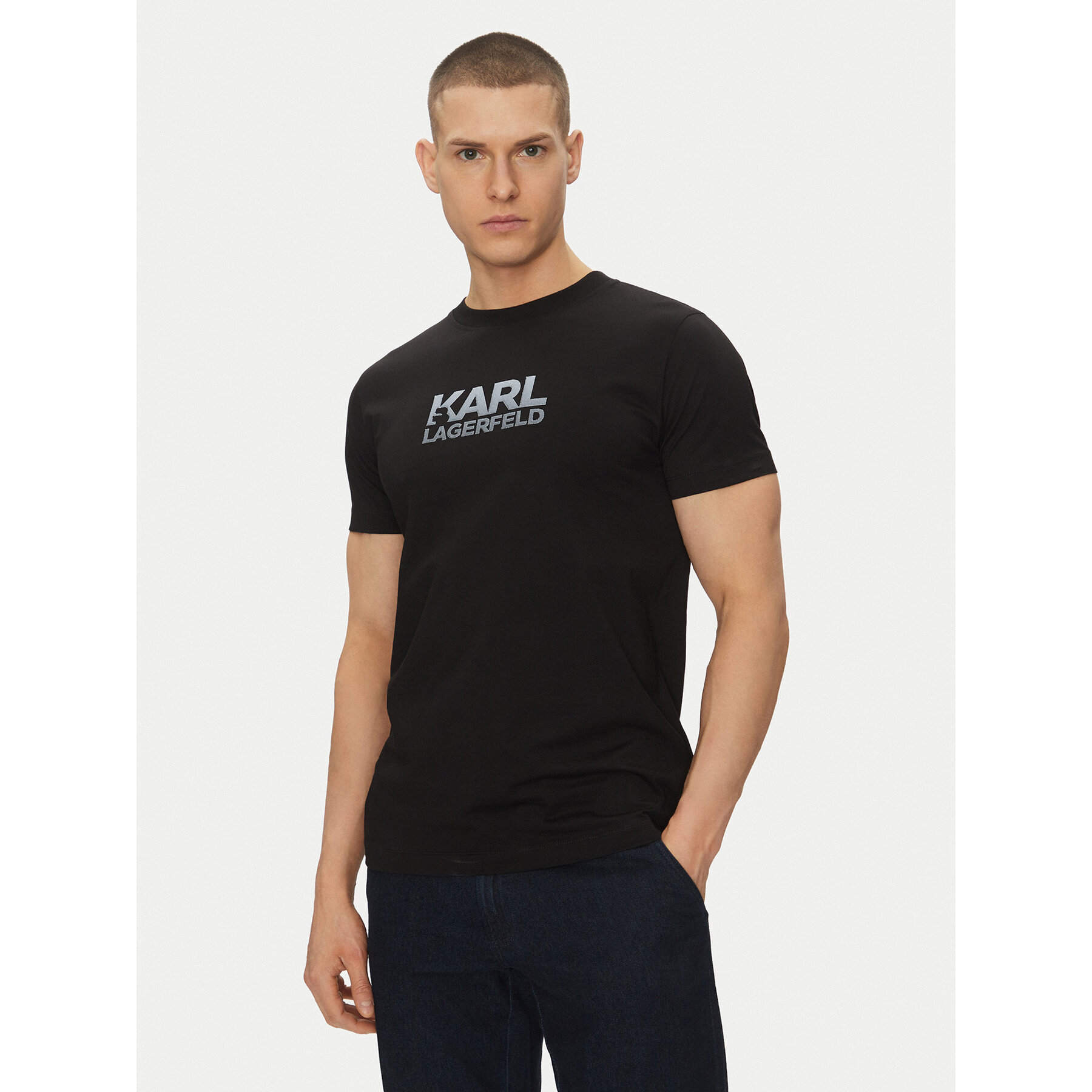 KARL LAGERFELD Póló 755064 552241 Fekete Regular Fit
