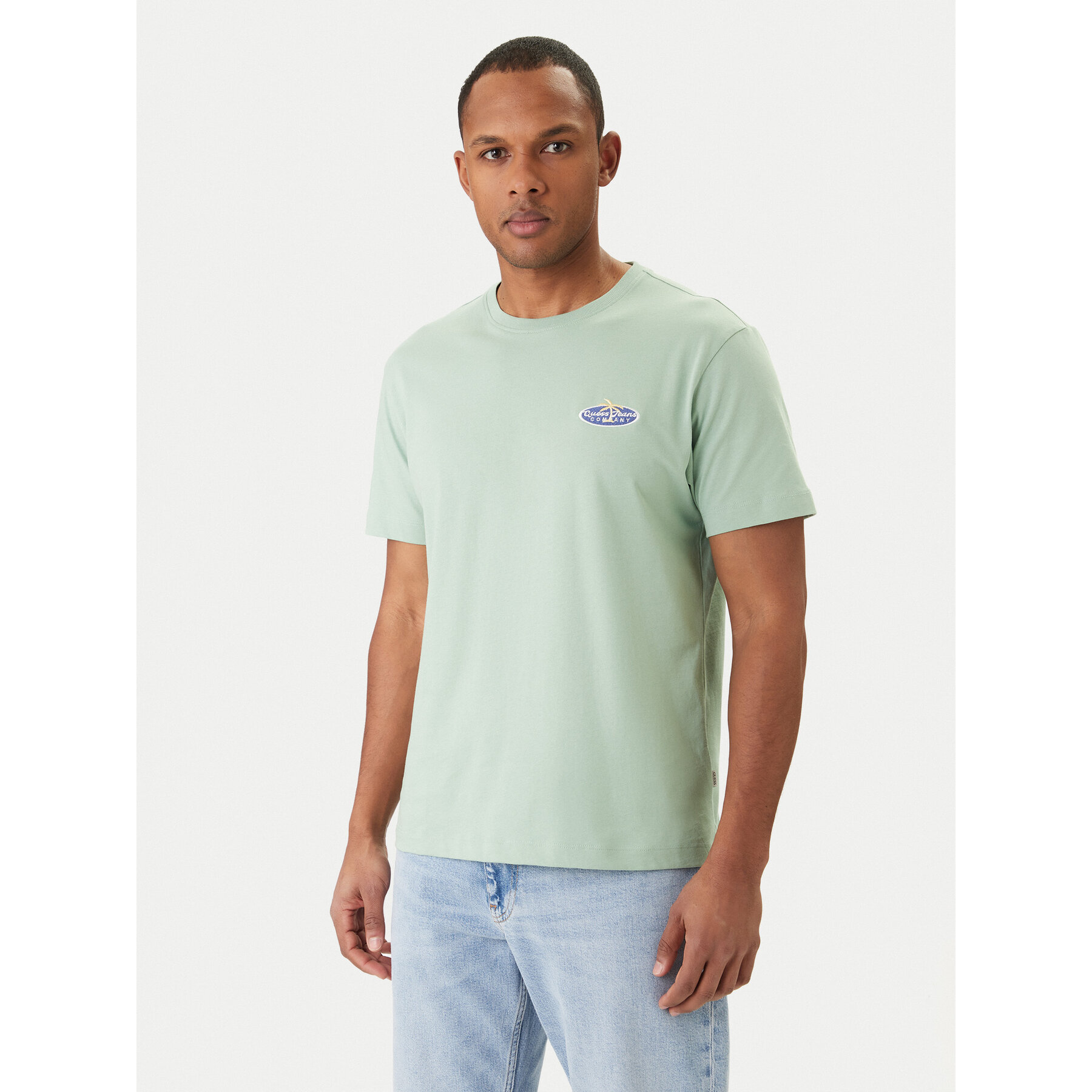 Guess Jeans T-Shirt M6GIB7 K8HM0 Πράσινο Regular Fit