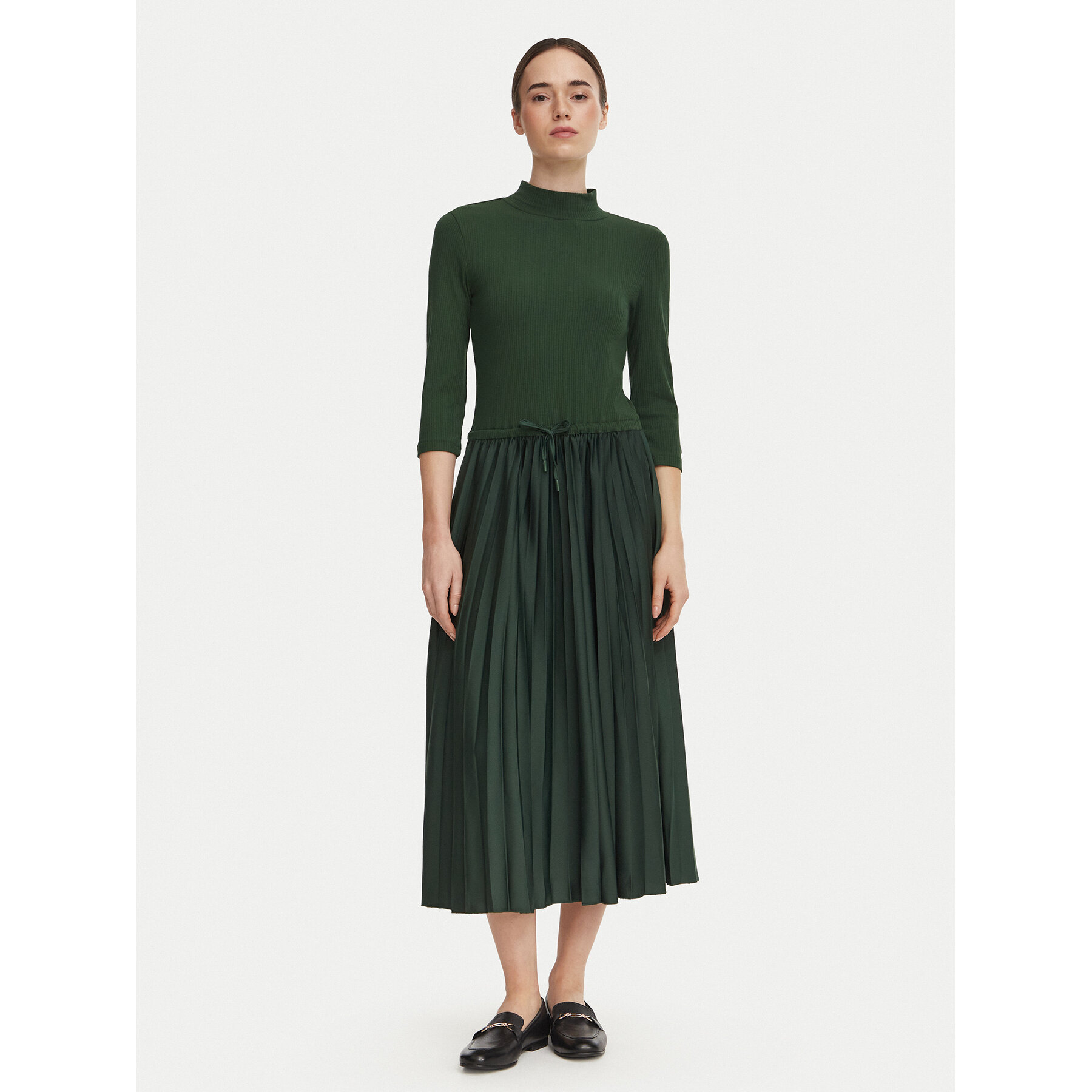 Tommy Hilfiger Kleid für den Alltag WW0WW46138 Dunkelgrün Slim Fit