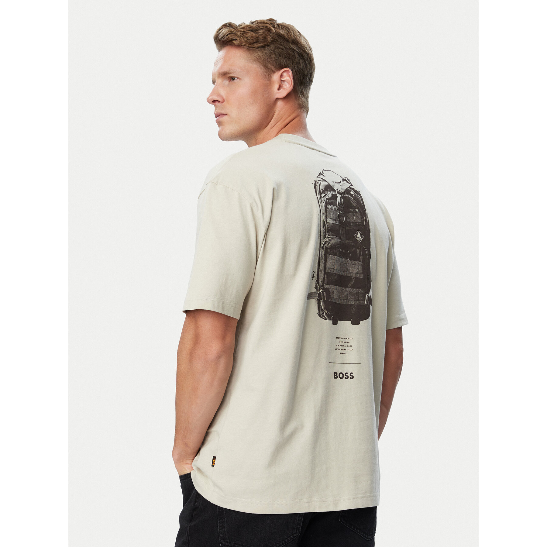 BOSS T-Shirt Te Tools 50571290 Beige Regular Fit