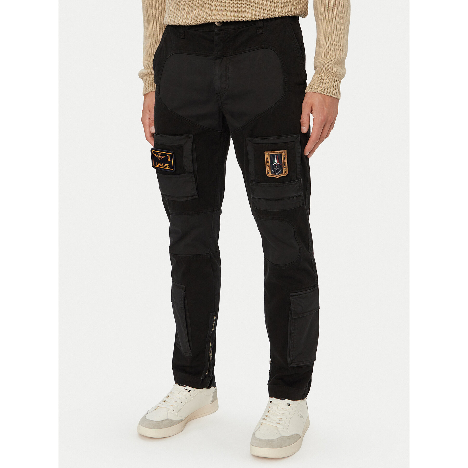 Aeronautica Militare Cargohose 262PA1664UCT04241 Schwarz Regular Fit