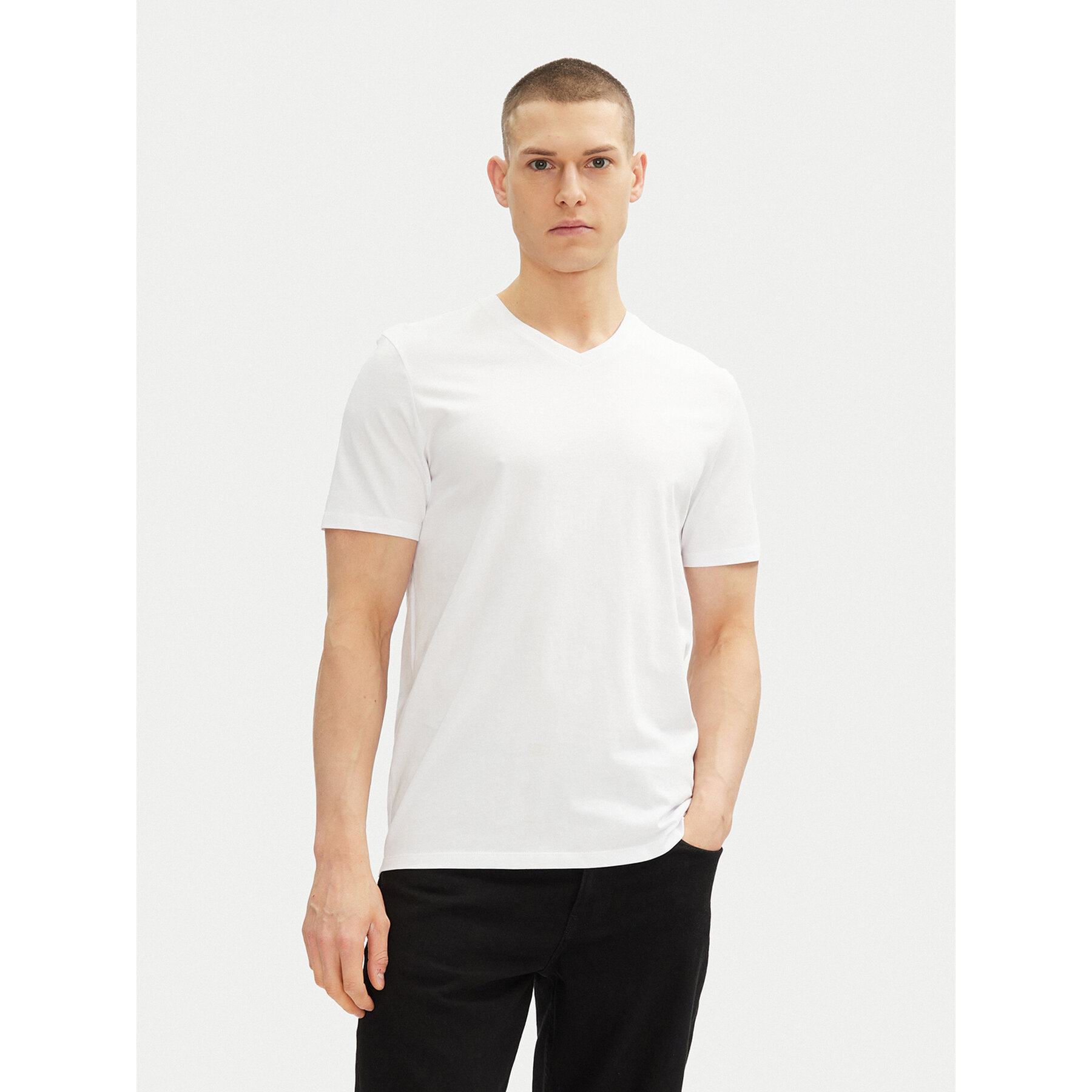 Calvin Klein Jeans Póló LV040HM298 Fehér Regular Fit