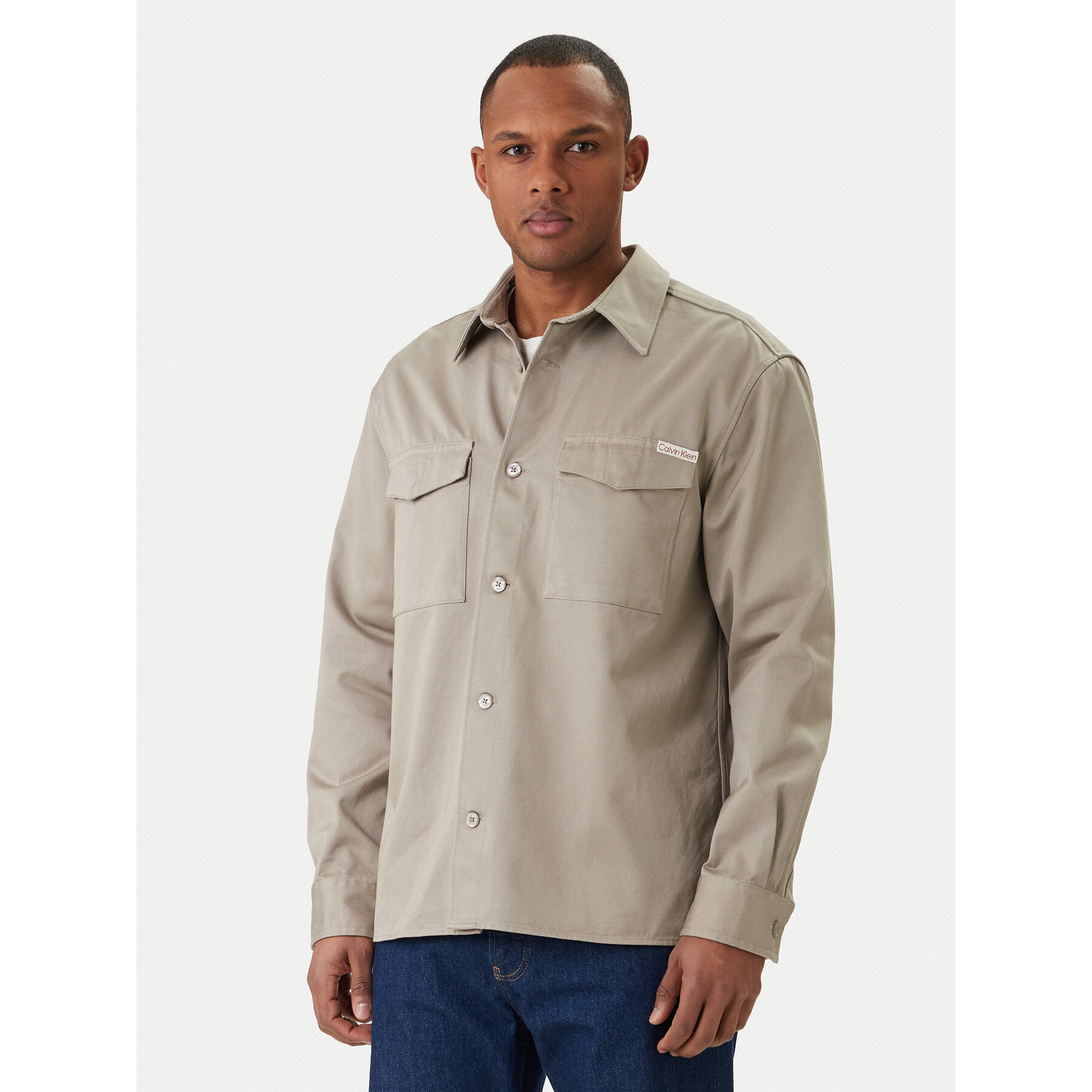 Calvin Klein Jeans Hemd Utility LV04RF408G Beige Relaxed Fit