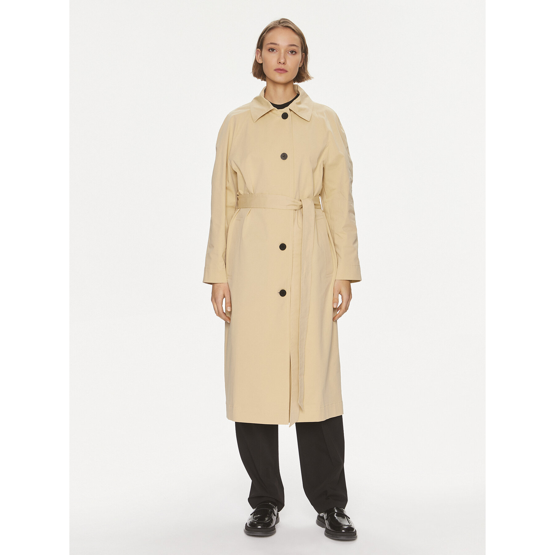 Hugo Tenchcoat Moleri-1 50511861 Beige Relaxed Fit