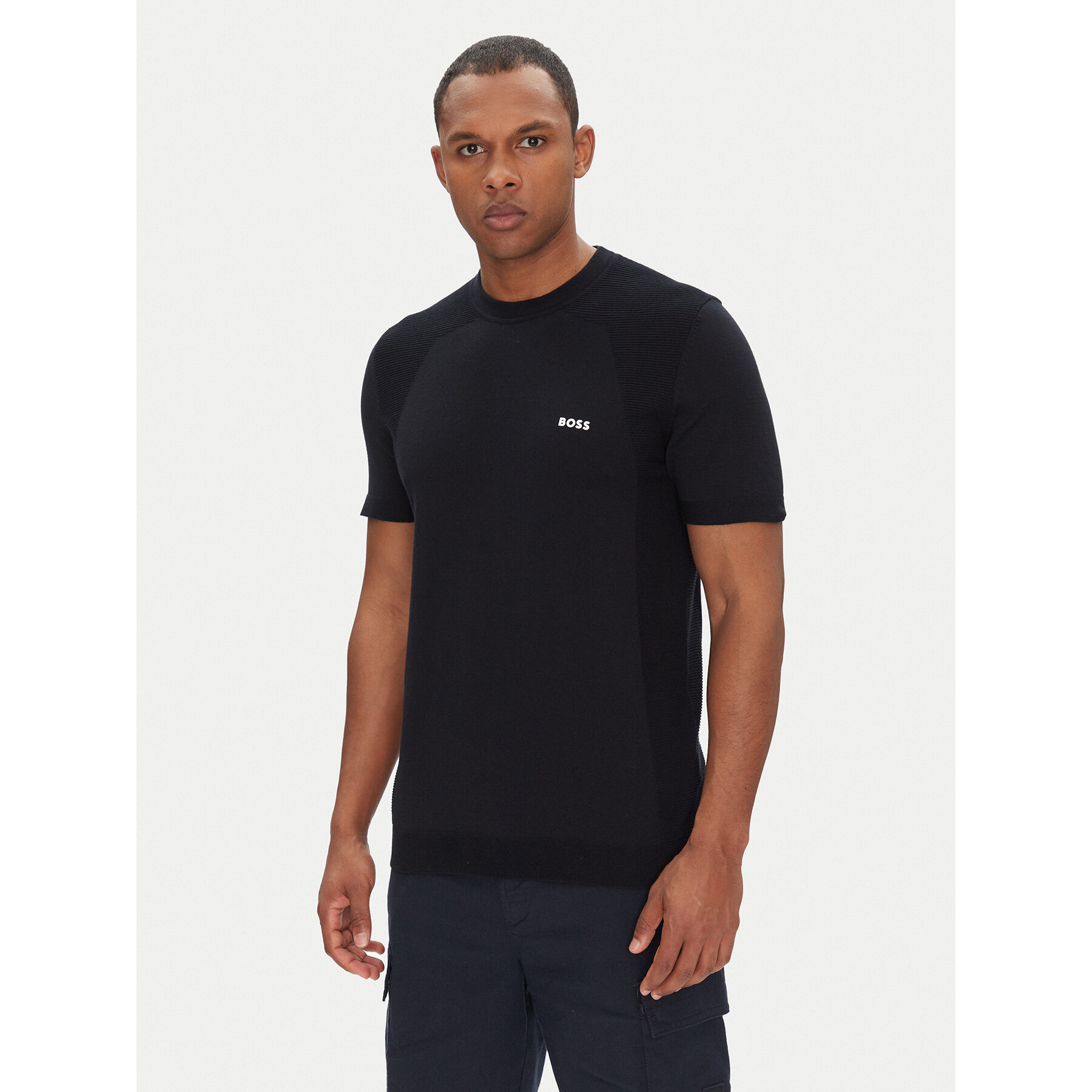 BOSS Póló Momentum 50520683 Sötétkék Regular Fit