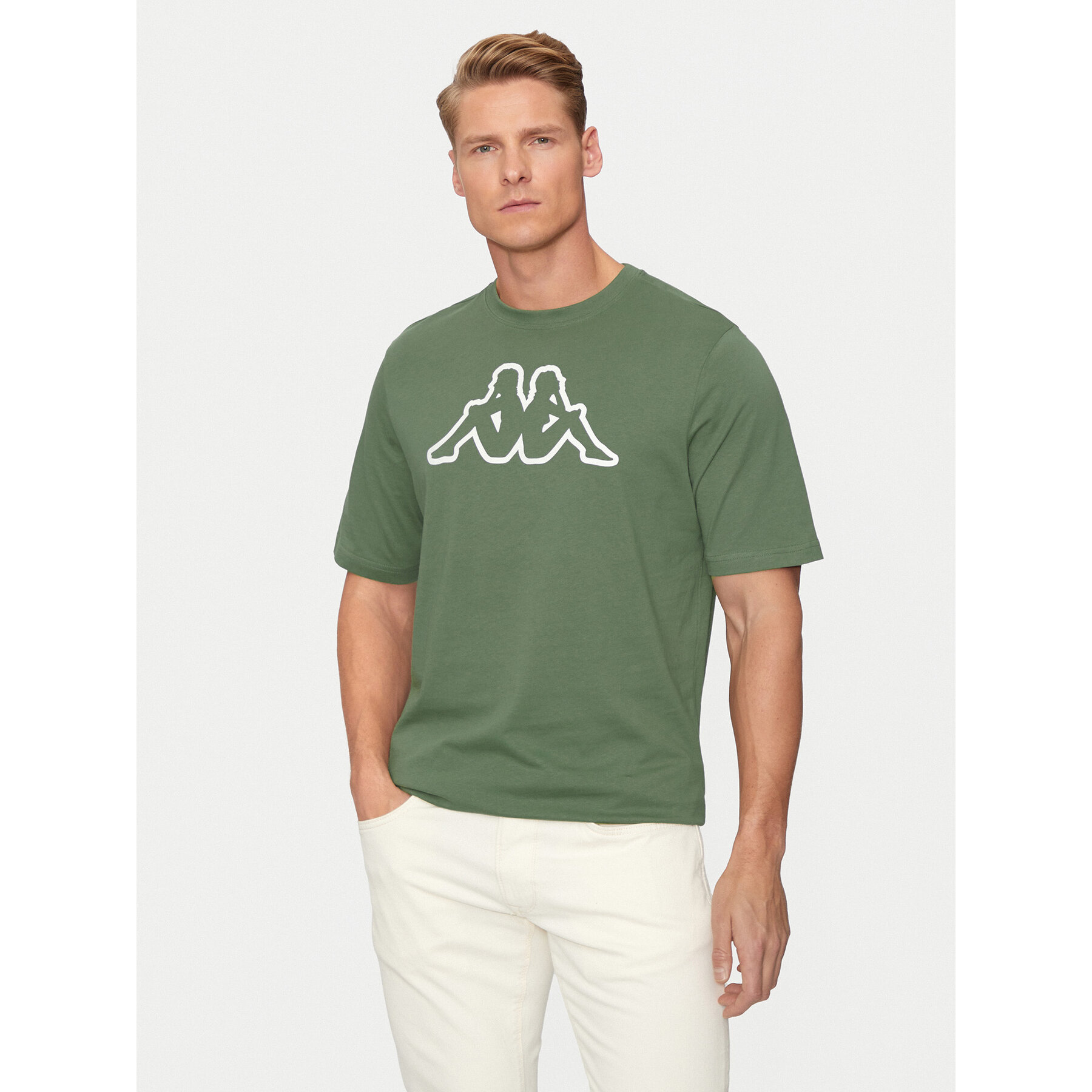 Kappa Kappa T-Shirt Logo Korpo Cromen 303HZ70 Πράσινο Regular Fit