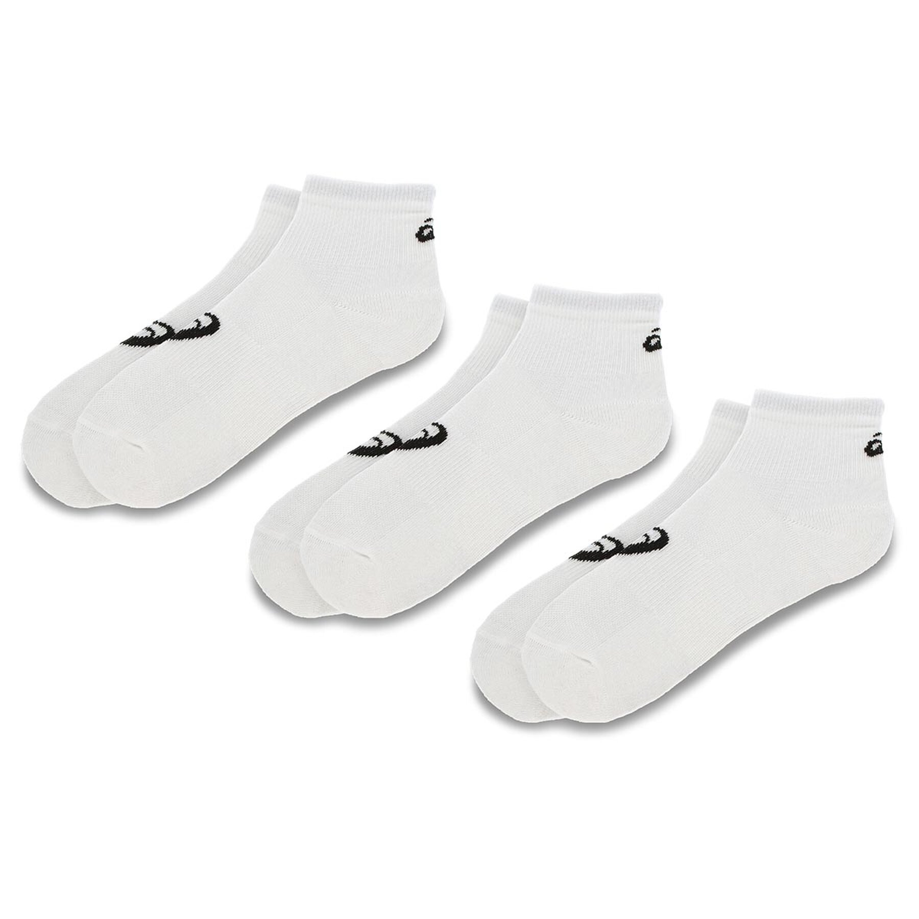 3 pares de calcetines cortos unisex Asics 3PPK Quarter Sock 155205 Blanco