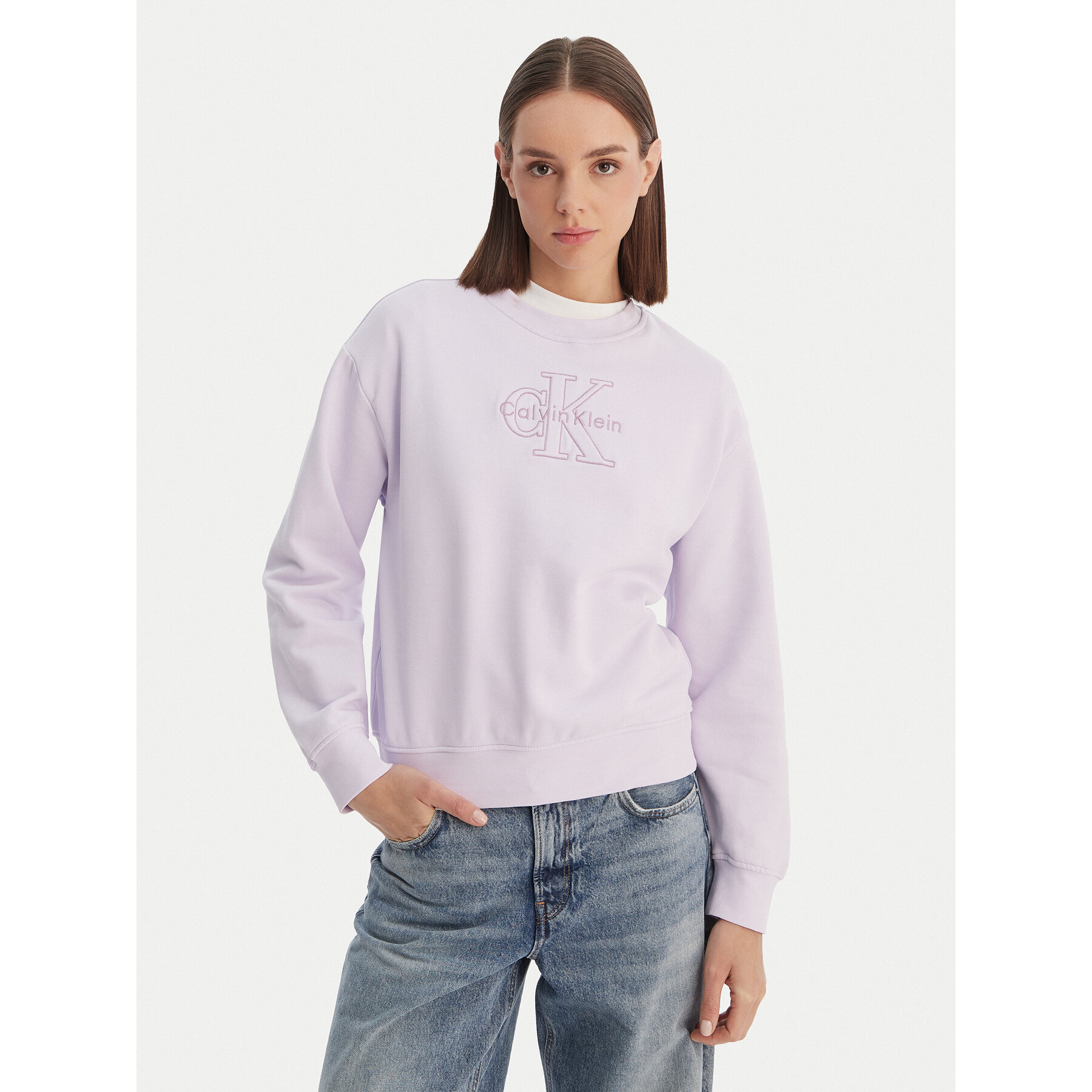 Calvin Klein Jeans Sweatshirt LV047F204G Rosa Regular Fit