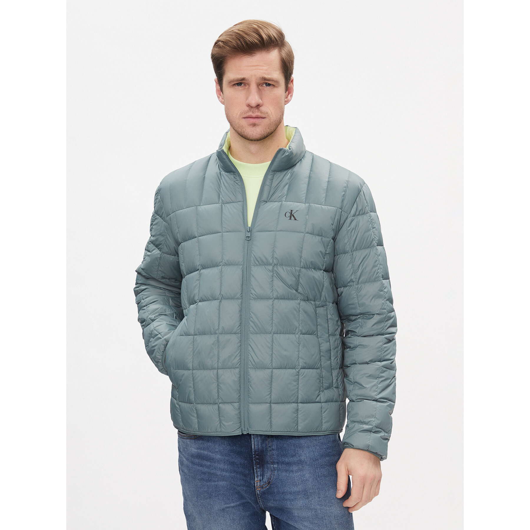 Calvin Klein Jeans Daunenjacke J30J324981 Dunkelblau Regular Fit