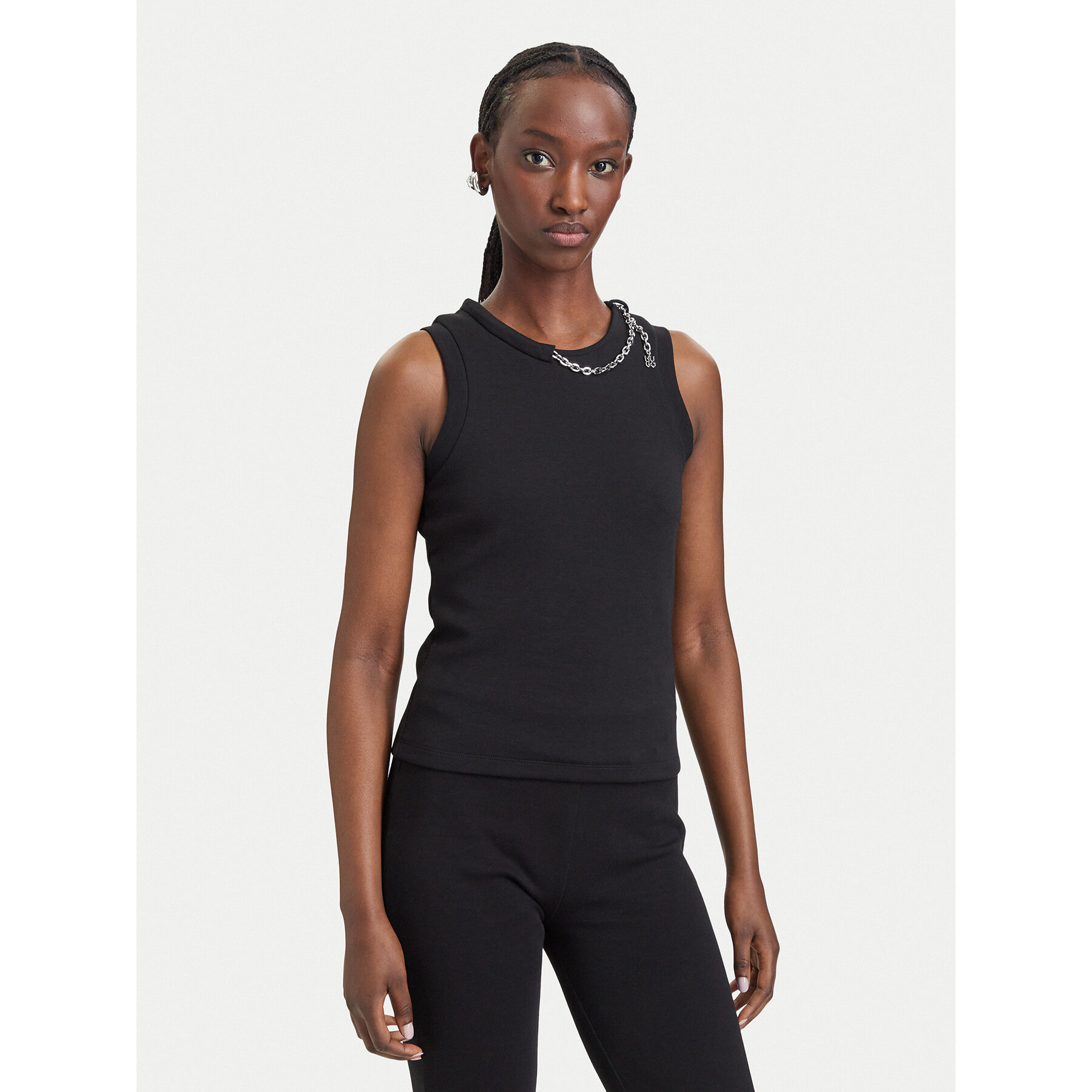 HUGO Top Delolly 50571231 Schwarz Slim Fit