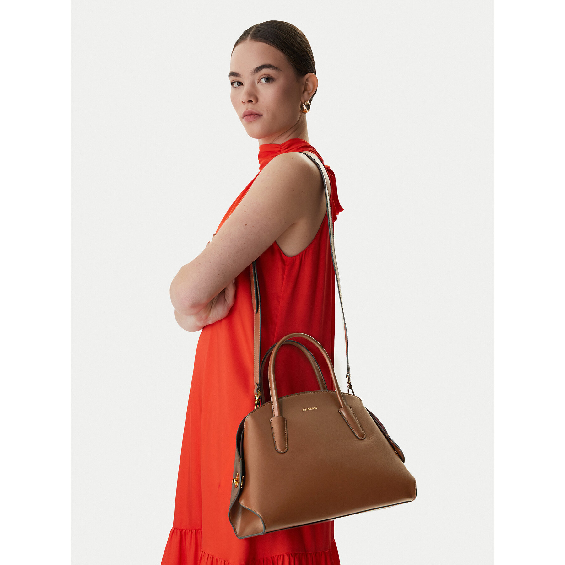 Дамска чанта Coccinelle U7K Coccinelletylde E1 U7K 18 02 01 Кафяв