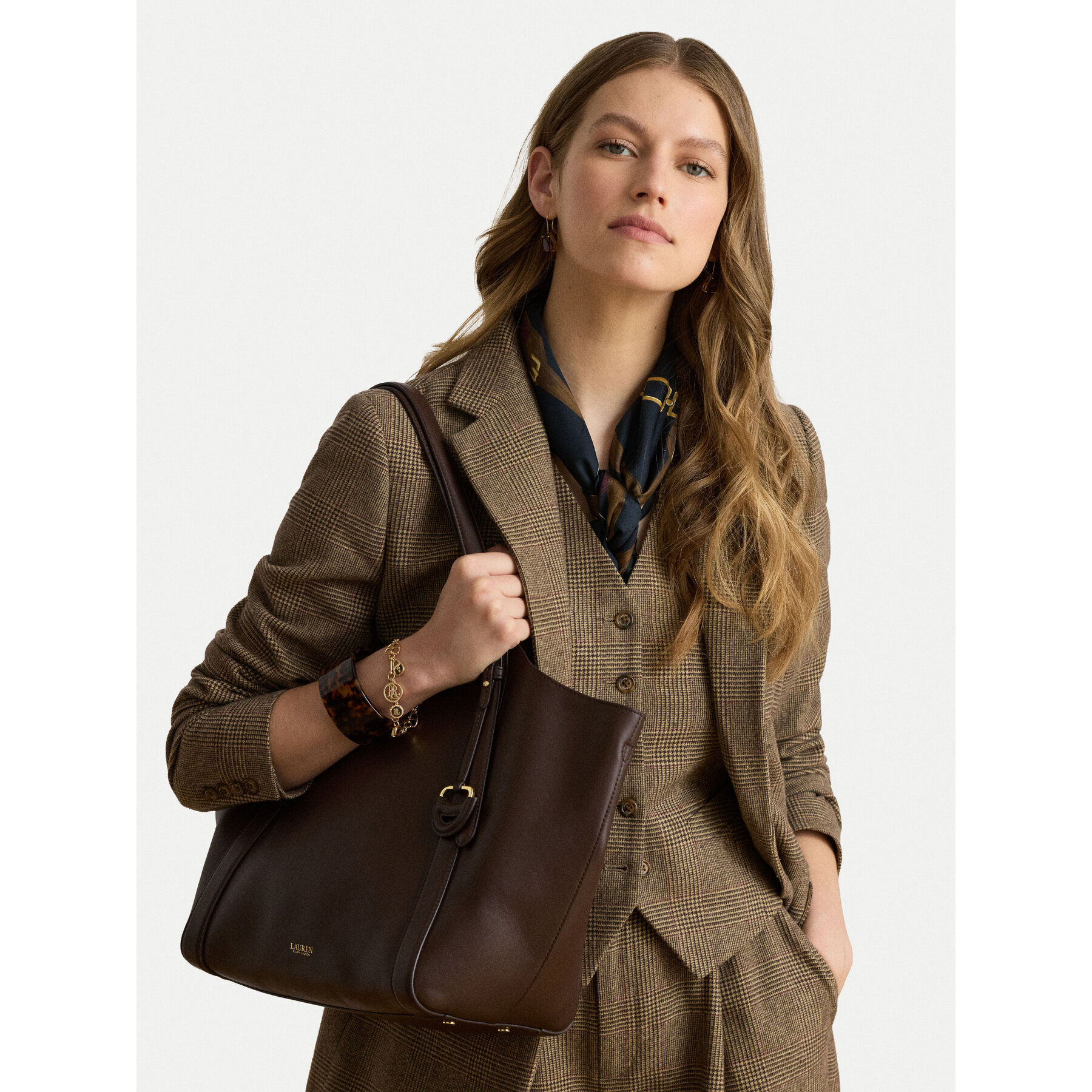 Geantă LAUREN RALPH LAUREN 431P18709005 Maro închis
