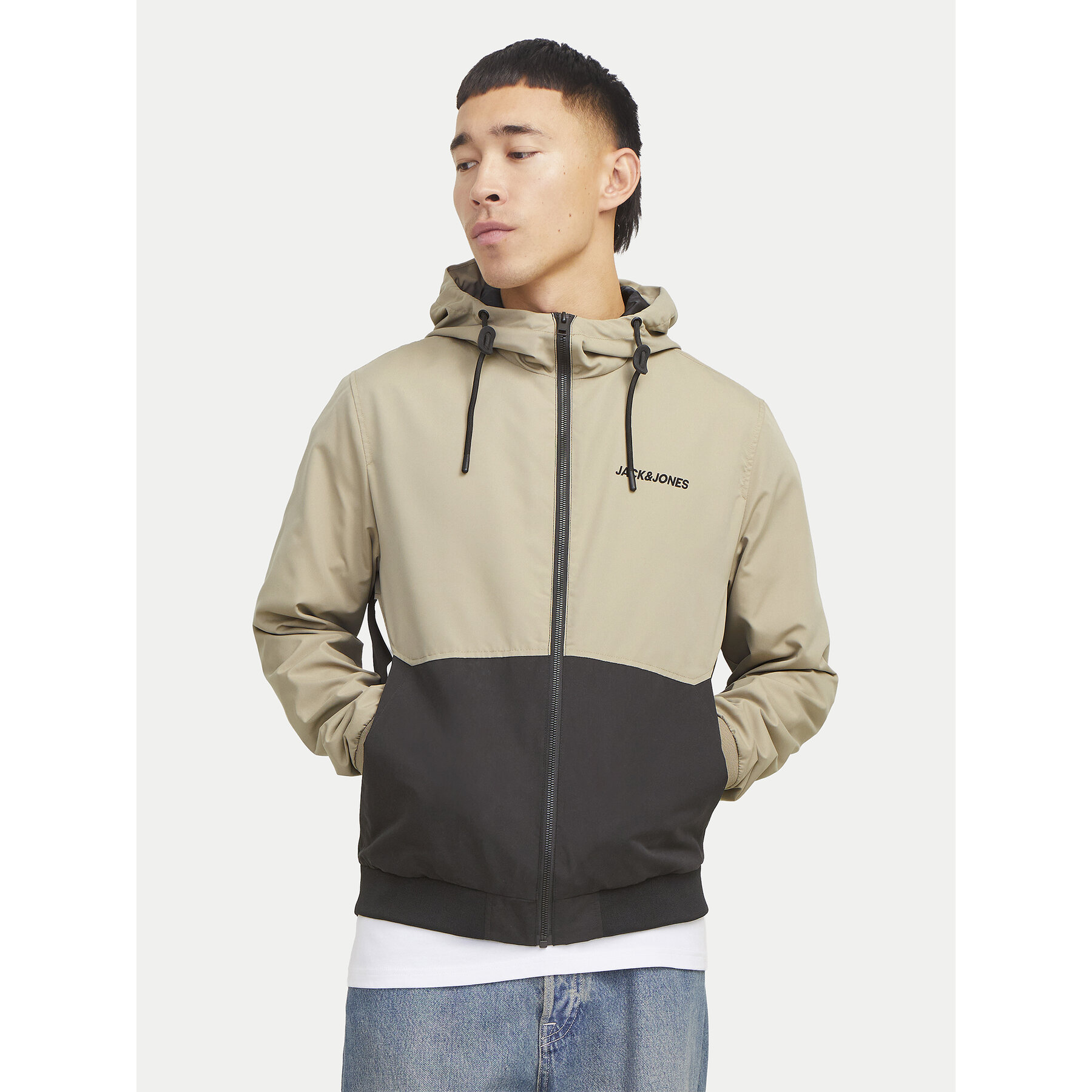 Jack & Jones Übergangsjacke Rush Hood 12200208 Beige Regular Fit