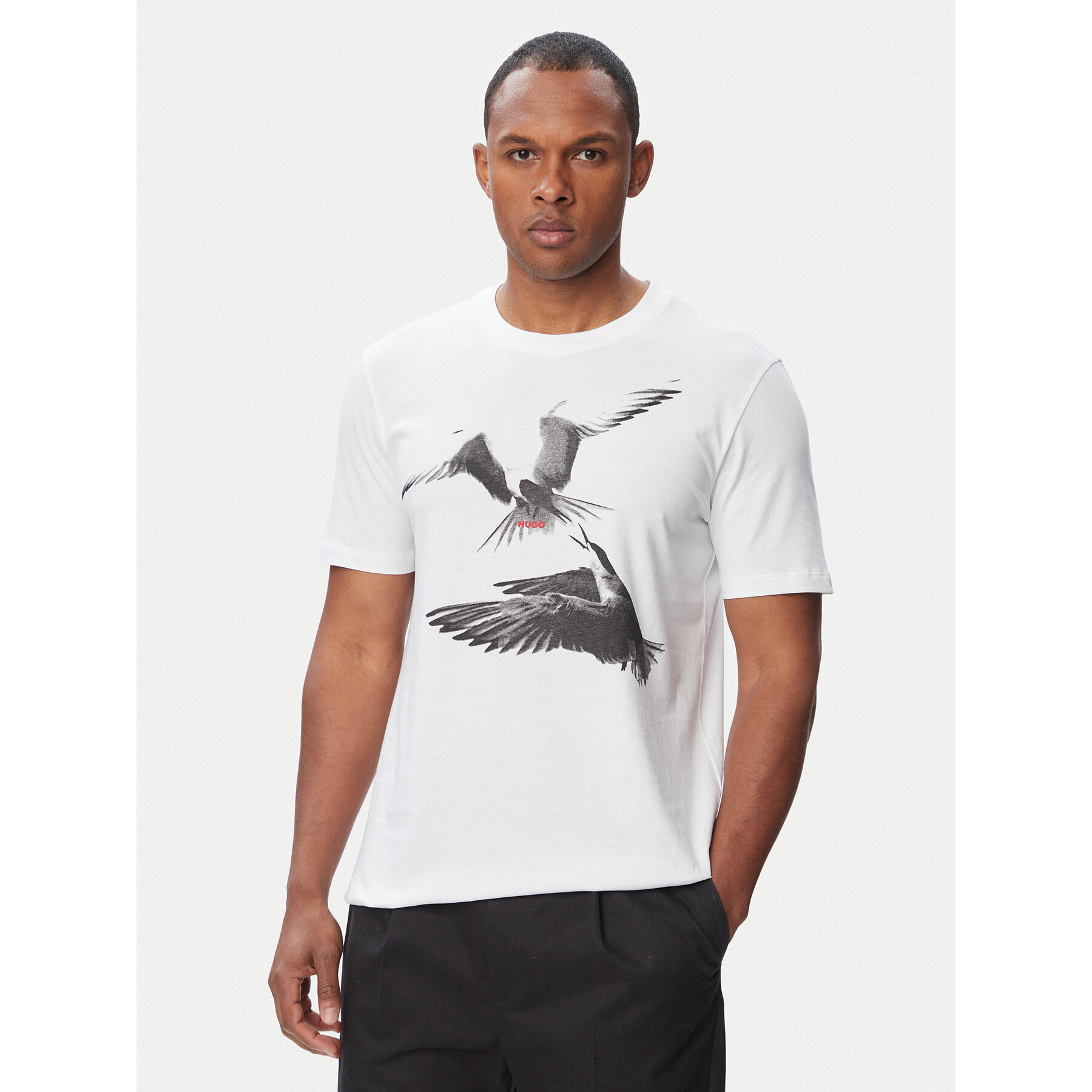 HUGO T-Shirt Dirunn 50564143 Weiß Regular Fit